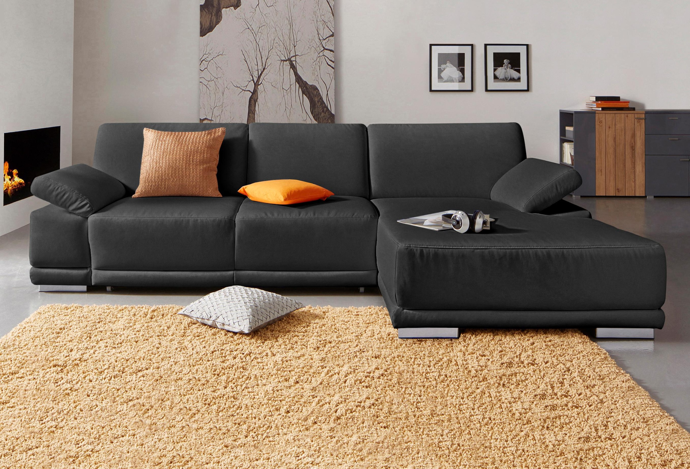 sit&more Ecksofa "Coria L-Form" mit XL-Recamiere, wahlweise mit Schlaffunktion