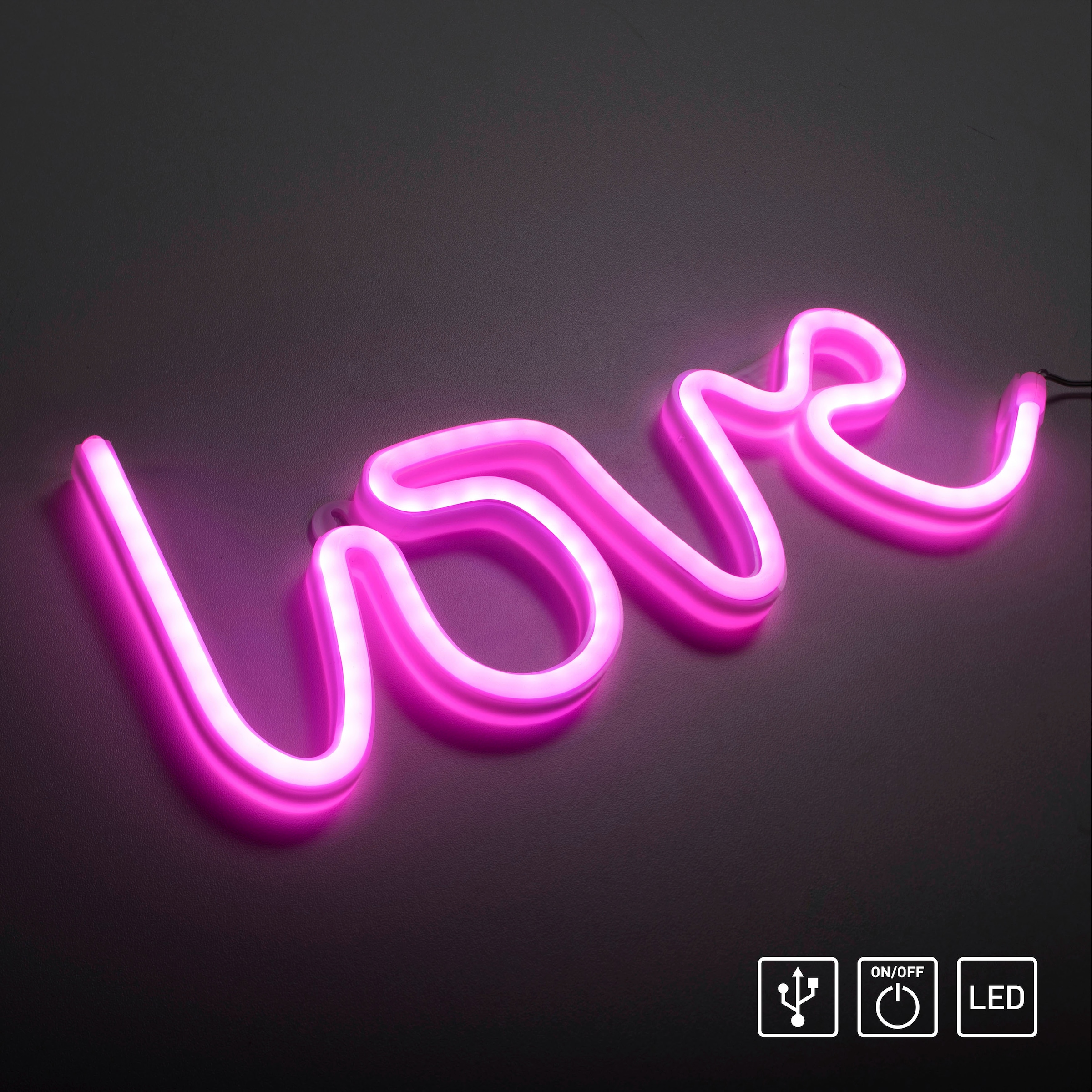 JUST LIGHT LED Wandleuchte »NEON-LOVE«, 1 flammig, Leuchtmittel LED-Board | LED fest integriert
