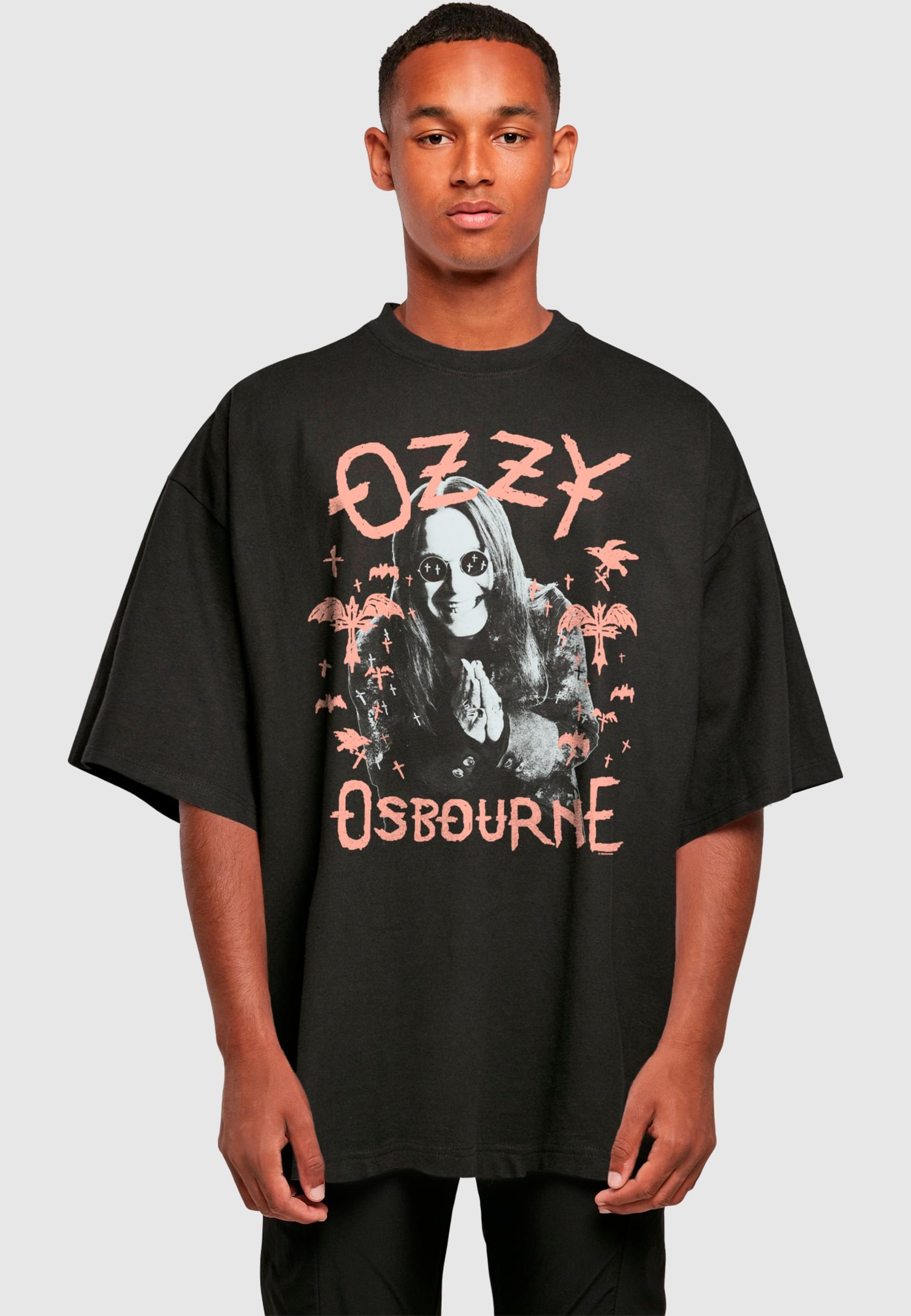 Thumbnail - Merchcode T-Shirt "Merchcode Ozzy Osbourne - Pink Bat Huge Tee" 1 Stk.