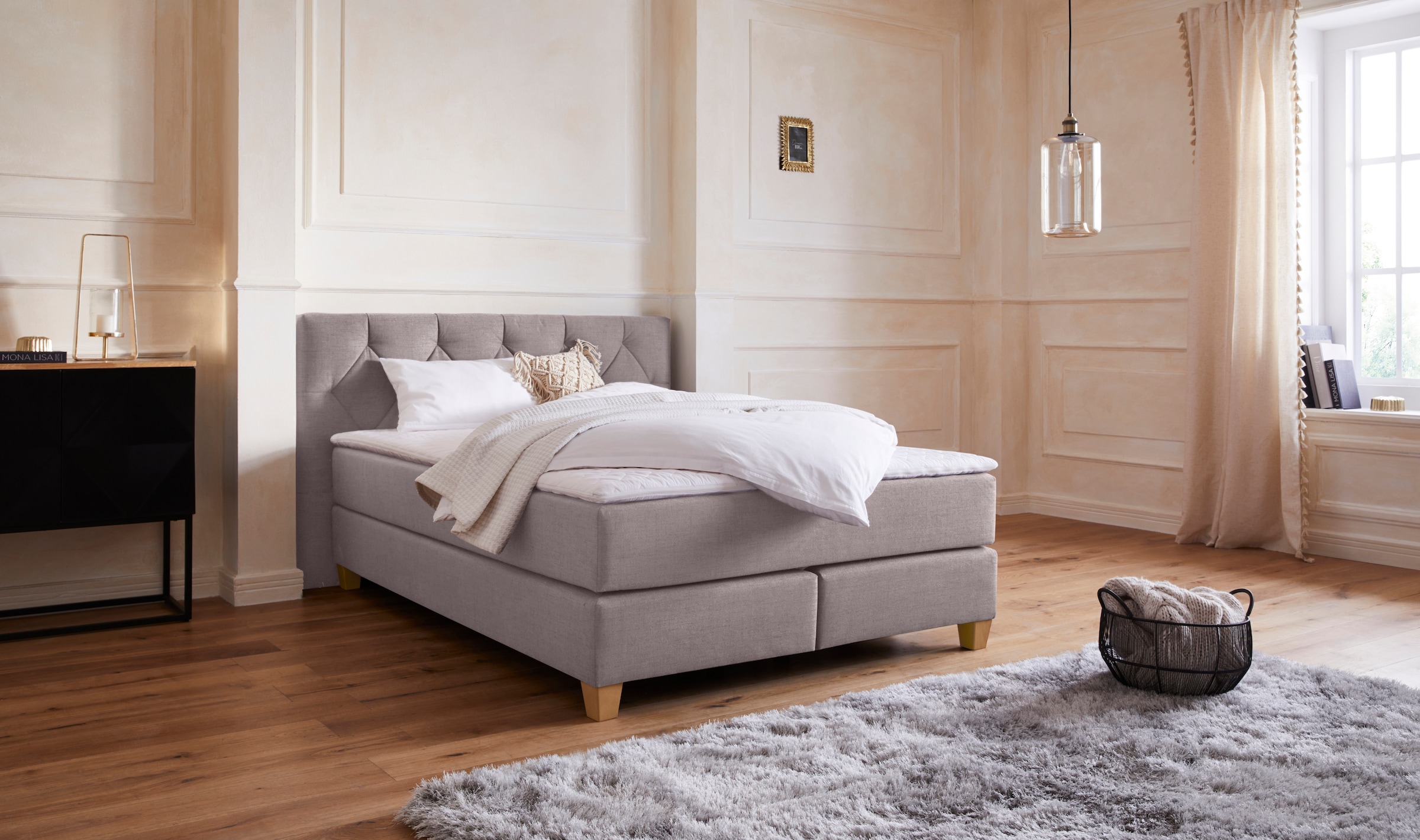 Home affaire Boxspringbett "Harmones", in 3 Breiten, Härtegrad auch im Mix günstig online kaufen