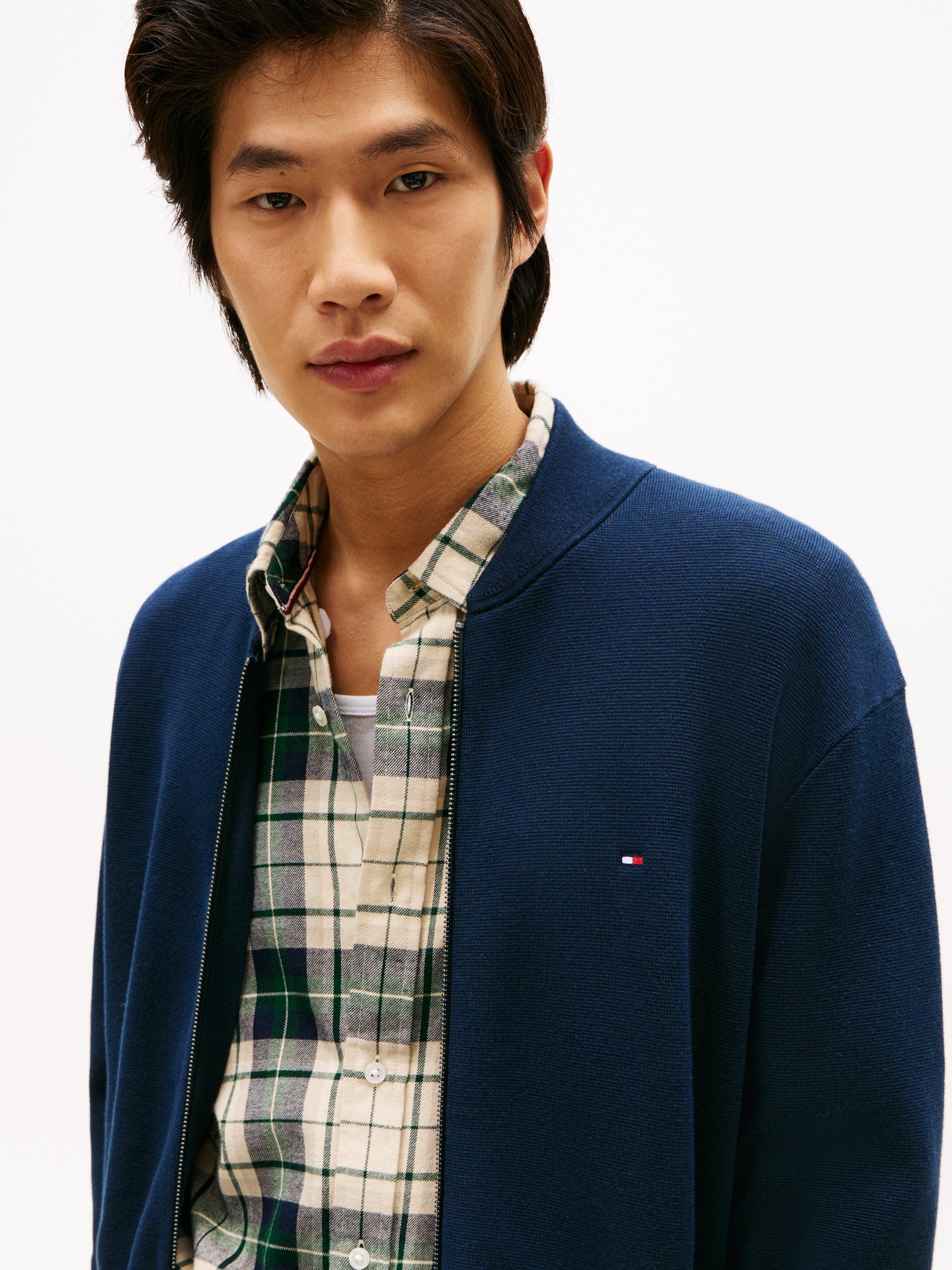 Tommy Hilfiger Cardigan "FULL MILANO BASEBALL" mit feiner Struktur, normale günstig online kaufen