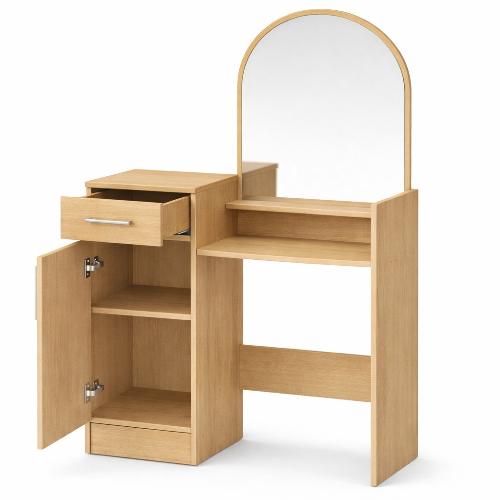 OTTO home Schminktisch »Trympo 1, Kosmetiktisch, Frisiertisch, Schminkkommode, Toilettentisch« Schminktisch mit Spiegel und Stauraum (1 Schublade, 1 Tür)