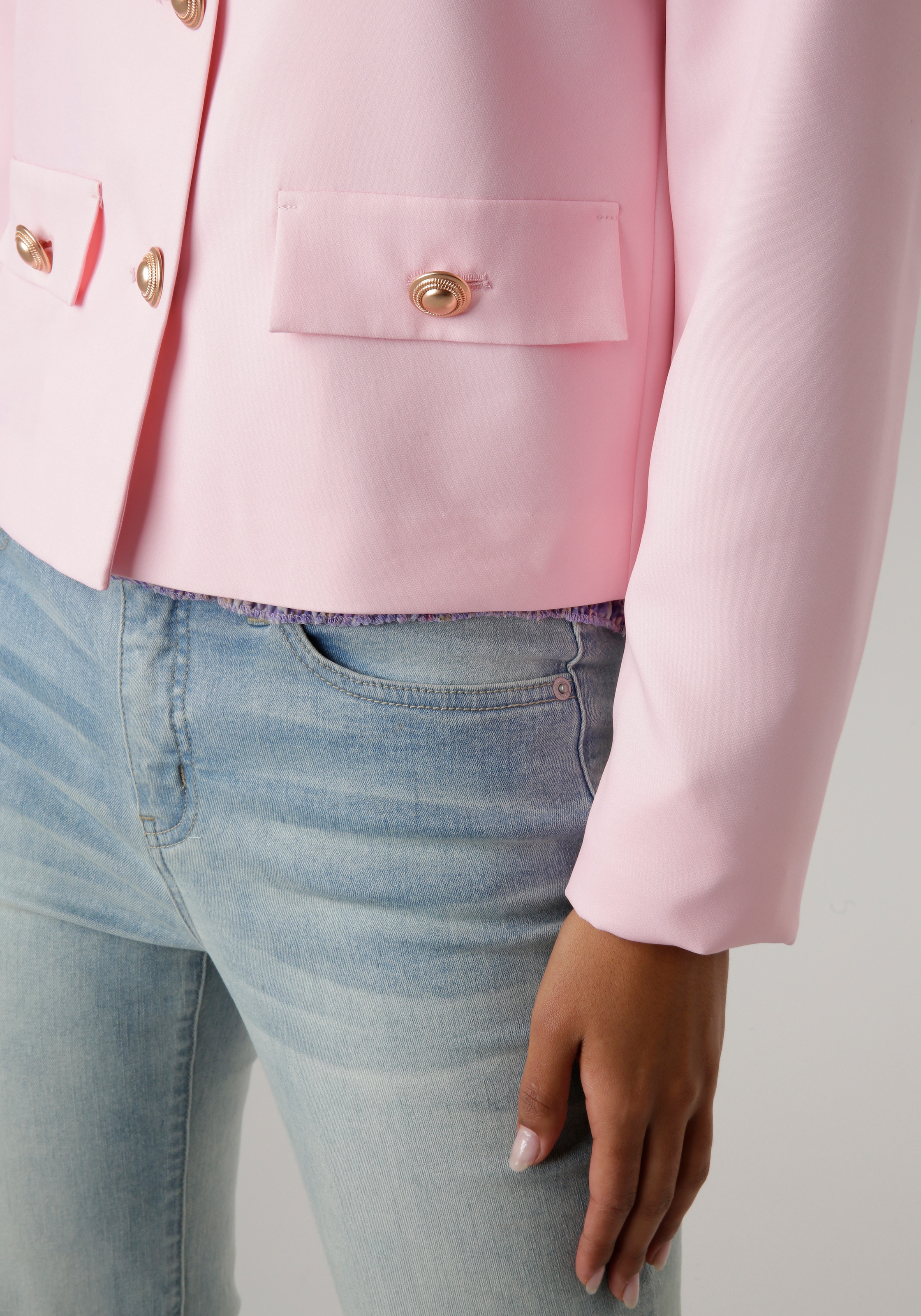 Aniston SELECTED Kurzblazer, mit rosegoldfarbenen Knöpfen - NEUE KOLLEKTION  online kaufen | BAUR