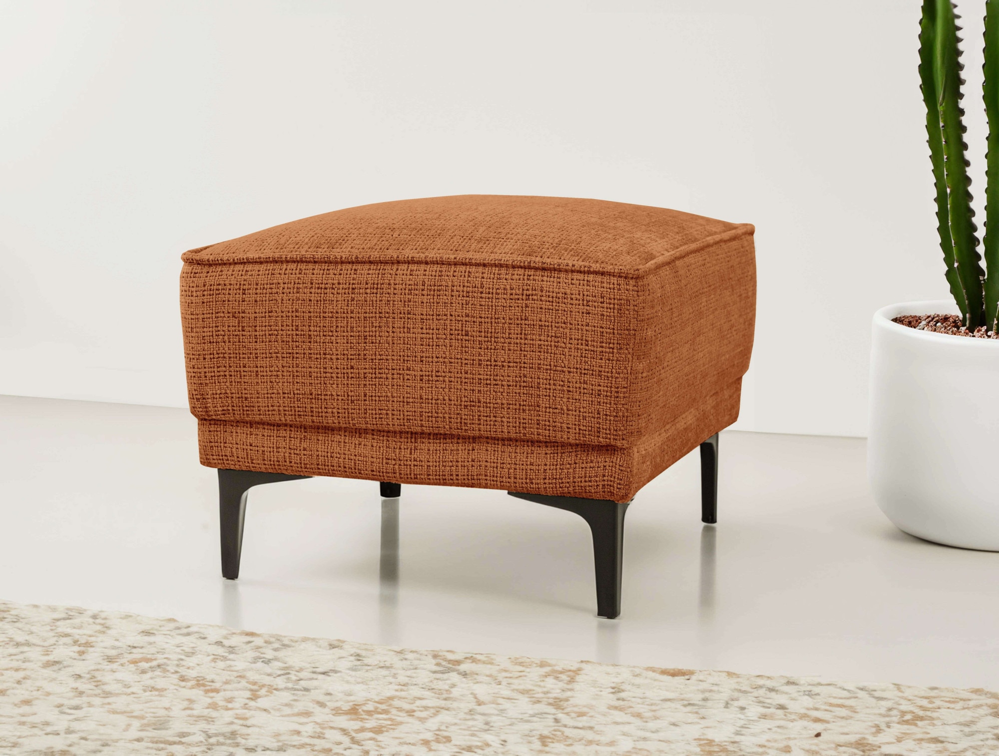 OTTO home Hocker "Oland Chenille Polsterhocker" passend zur Serie OLAND
