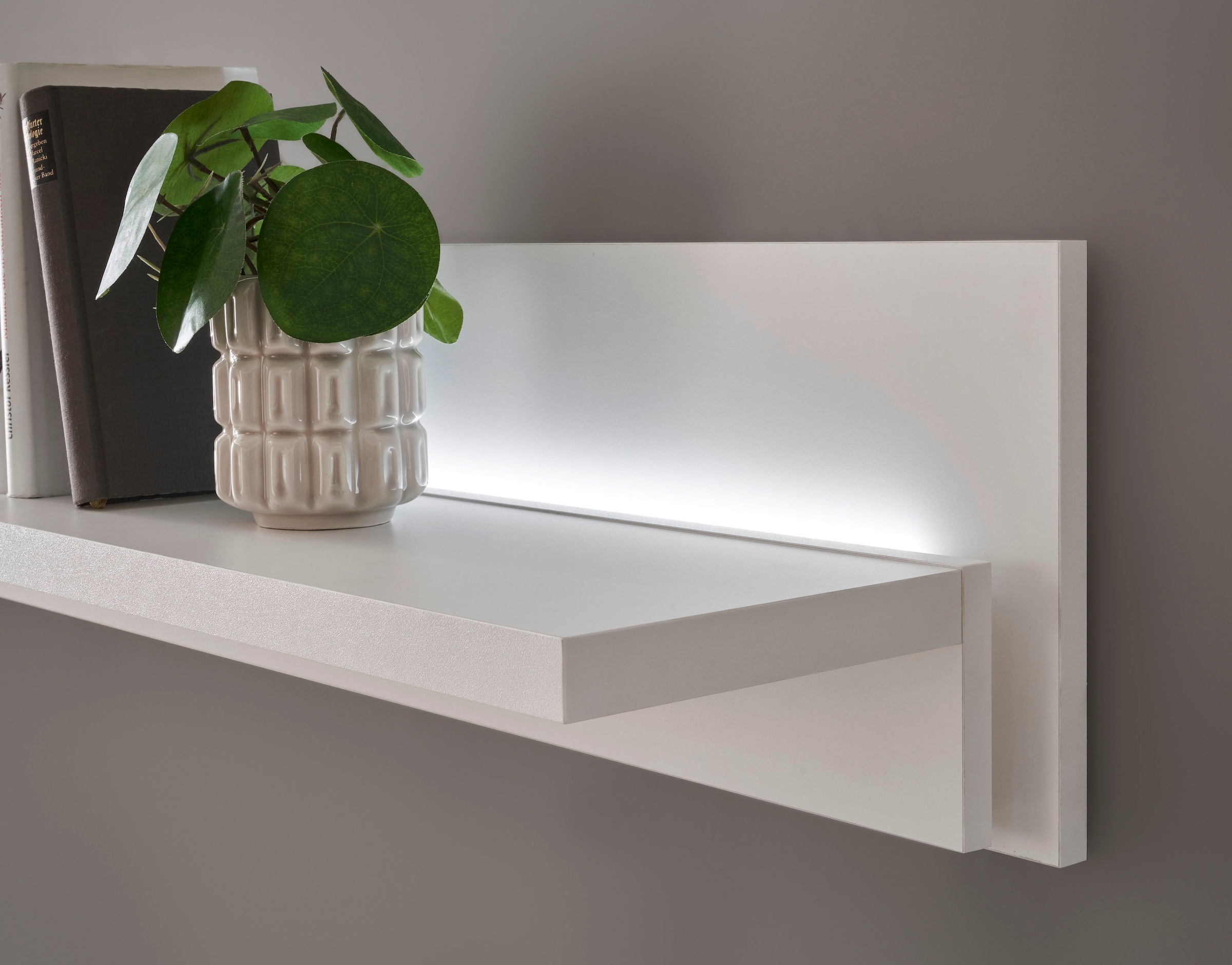 INOSIGN Wohnwand »LONG ISLAND«, (Set, 3 St.), in moderner Trendfarbe,inklusive senkrechter Beleuchtung,Breite 290 cm