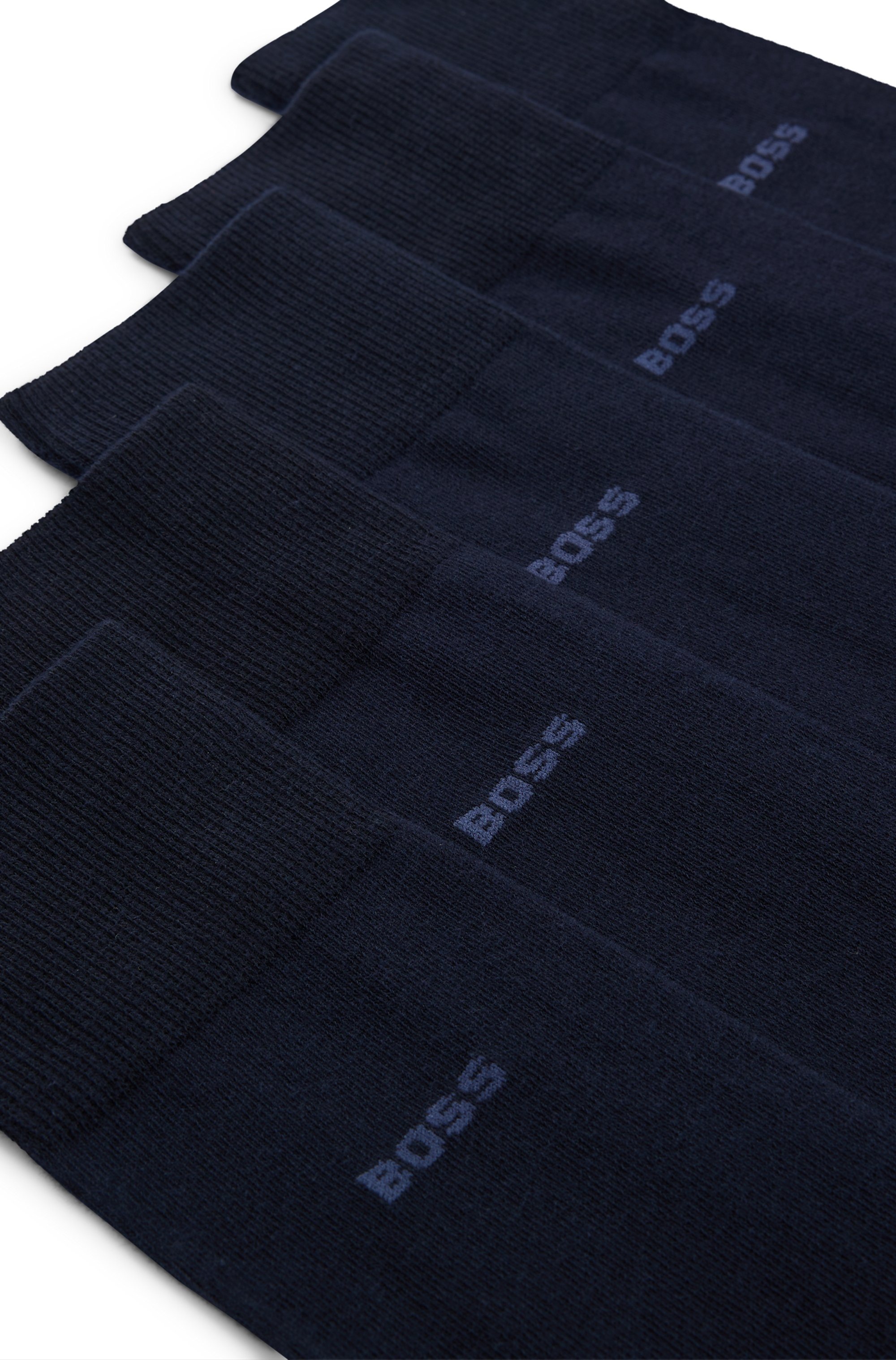 BOSS Businesssocken »5P RS Uni Col CC«, (Packung, 5 Paar, 5er), mit BOSS Schriftzug