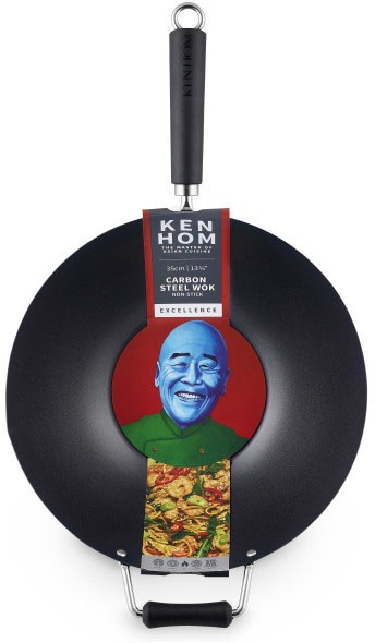 Wok KEN HOM "Excellence", grau (anthrazit), H:12cm Ø:35cm, Pfannen, Wok, Ø 35 cm, Induktion 3