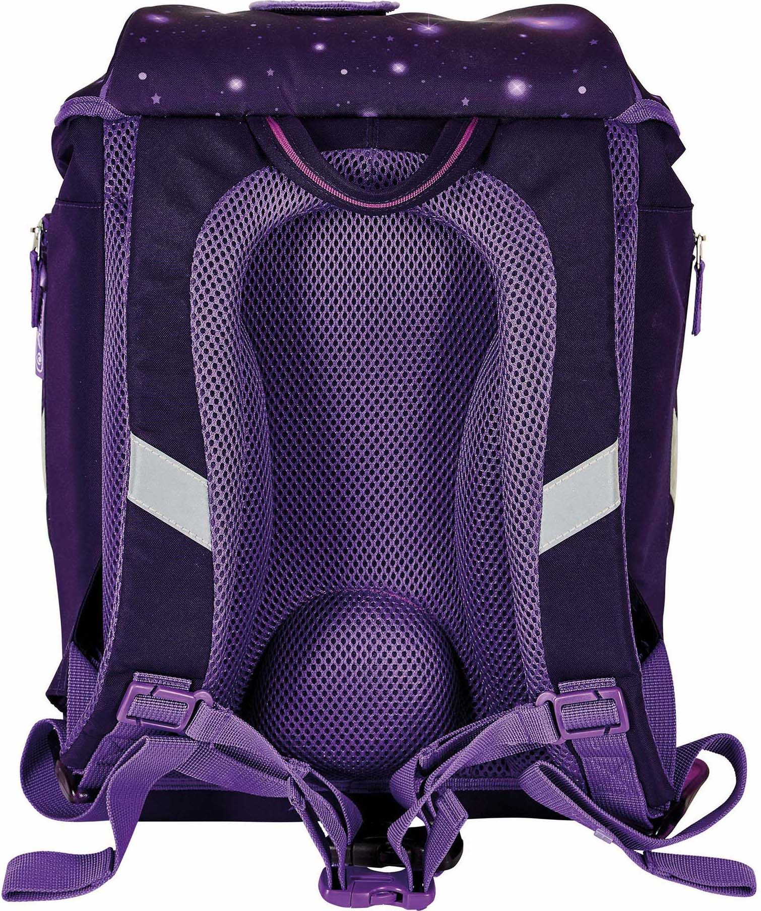 Herlitz Schulrucksack »SoftLight Plus, Space Girl«, Reflektoren-Floureszierende Flächen, mit 2 abnehmbaren Applikationen