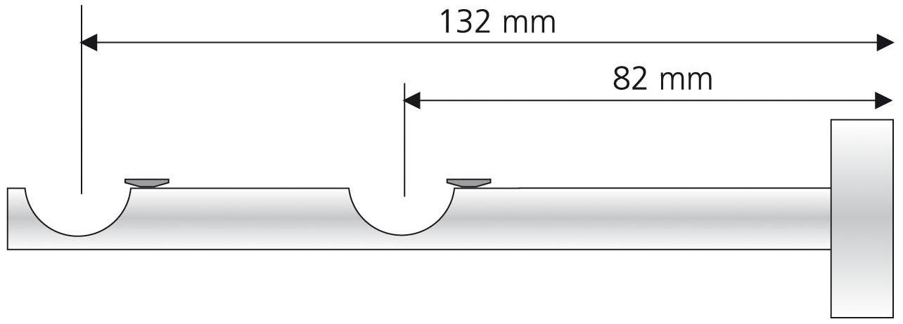 Gardinenstangen (1 | BAUR Doppelträger, 16 mm kaufen Liedeco St.), Ø für