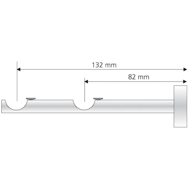 Liedeco Doppelträger, (1 St.), für Gardinenstangen Ø 16 mm kaufen | BAUR