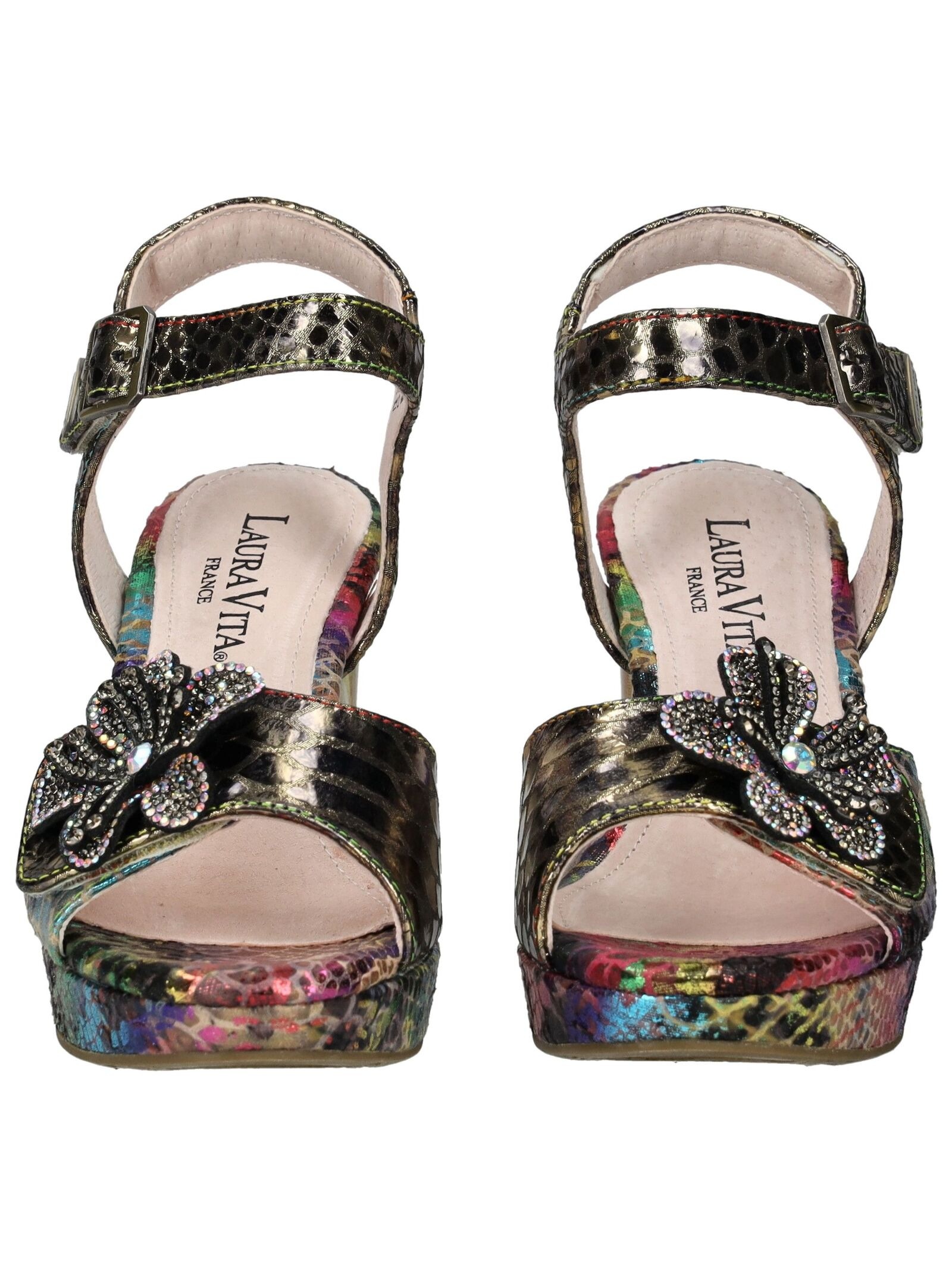 LAURA VITA High-Heel-Sandalette »LAURA VITA Sandalen Leder/Textil«
