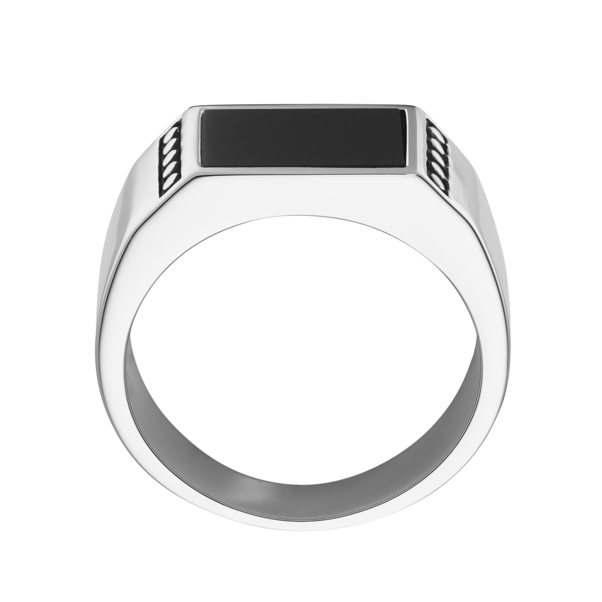 GIORGIO MARTELLO MILANO Silberring | »Siegelring kaufen Achat, BAUR online Silber 925« schwarzem mit