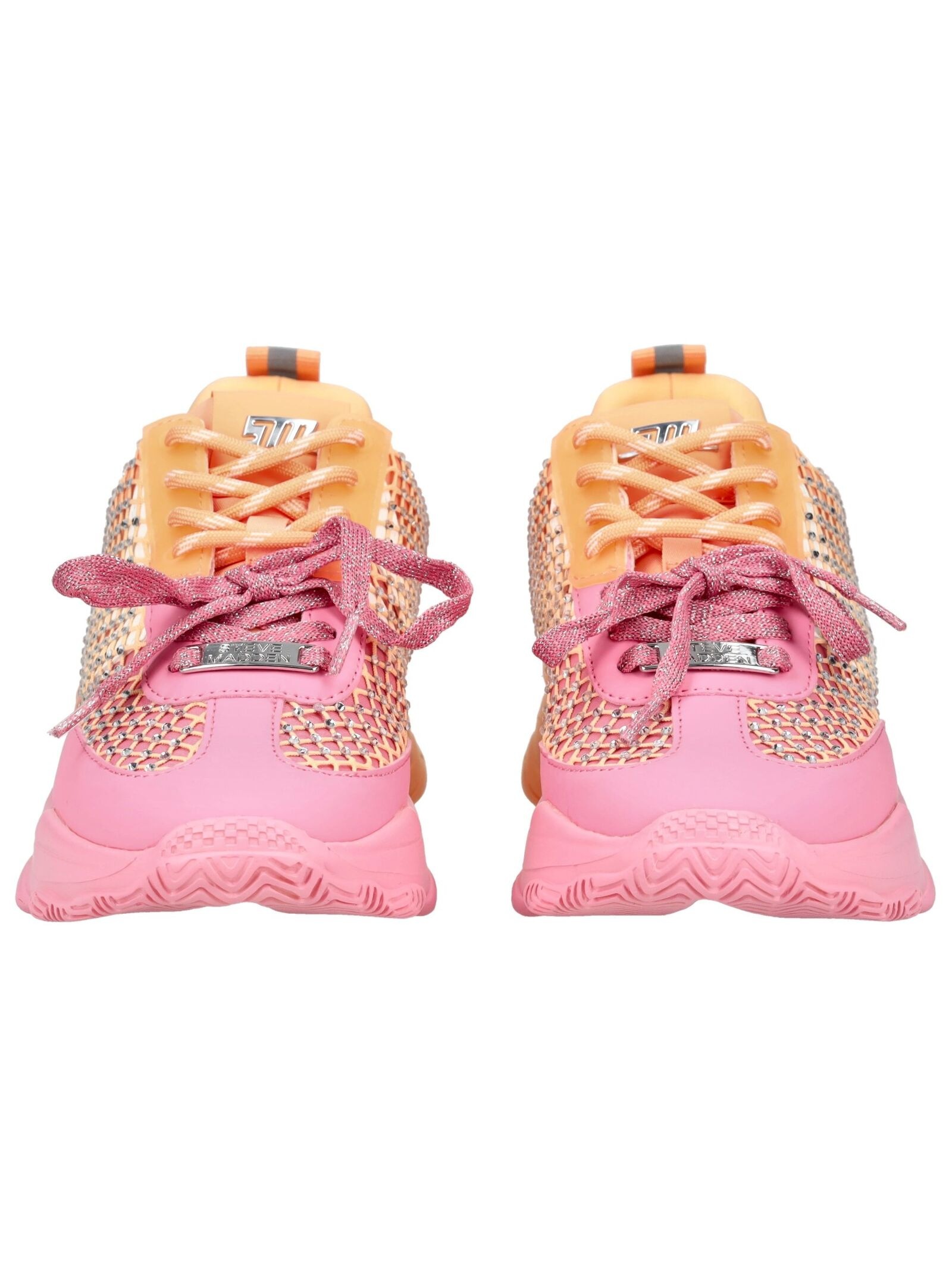 Steve Madden Women's Textile Sneaker Orange 39 2