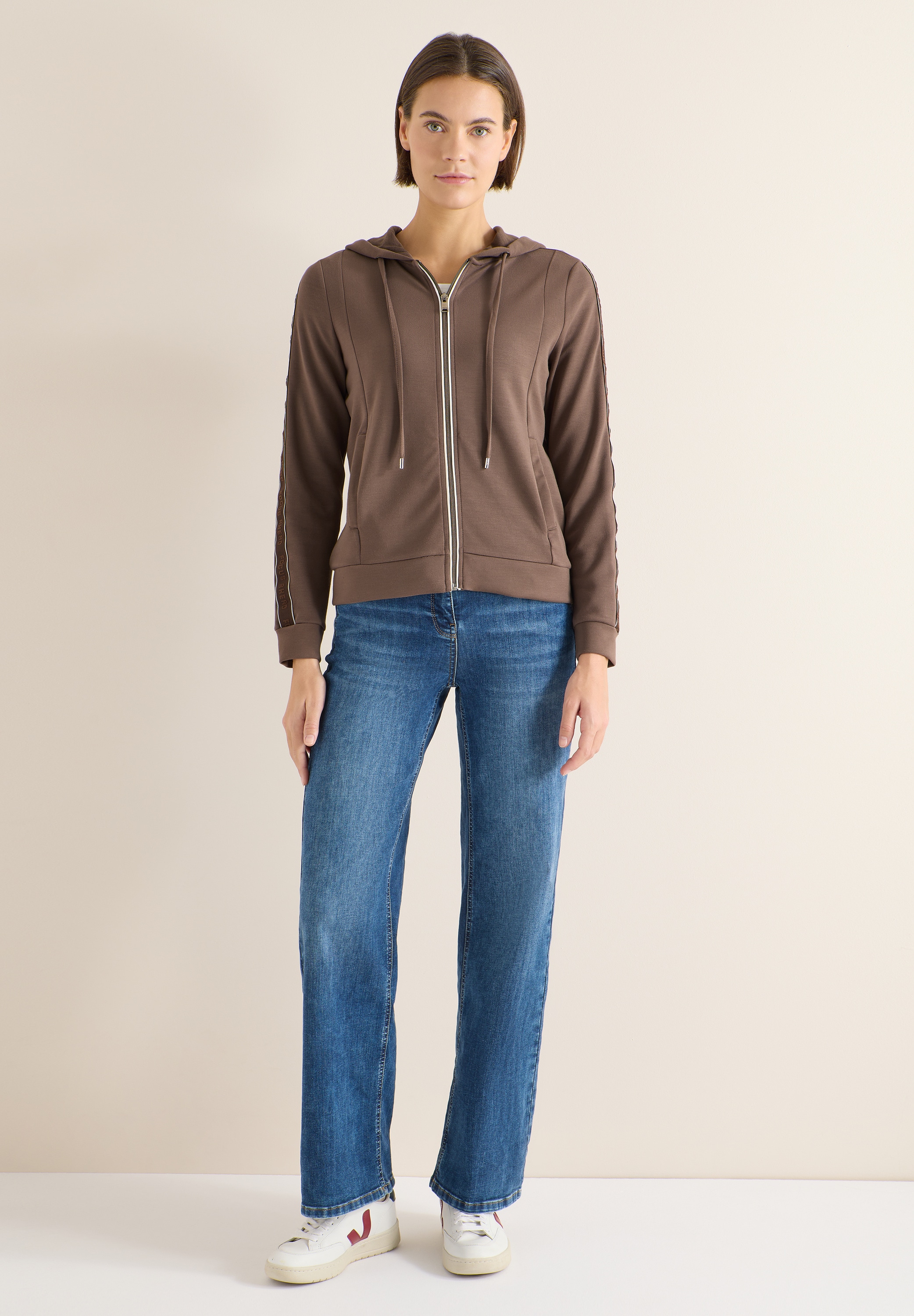 Cecil Sweatjacke mit Kontrastdetail