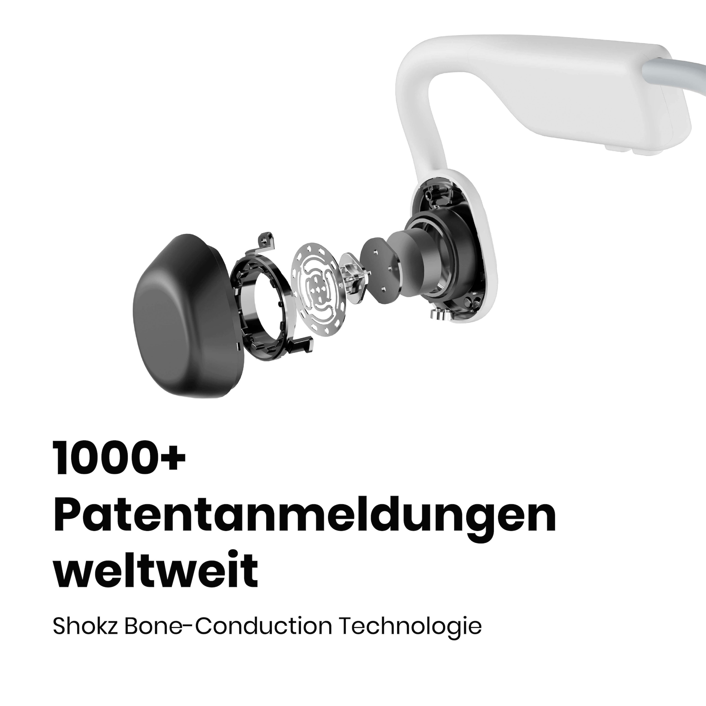 Shokz Sport-Kopfhörer »OpenMove«, Bluetooth-Wireless-A2DP Bluetooth-AVRCP Bluetooth-HFP-HSP, Noise-Cancelling-Freisprechfunktion