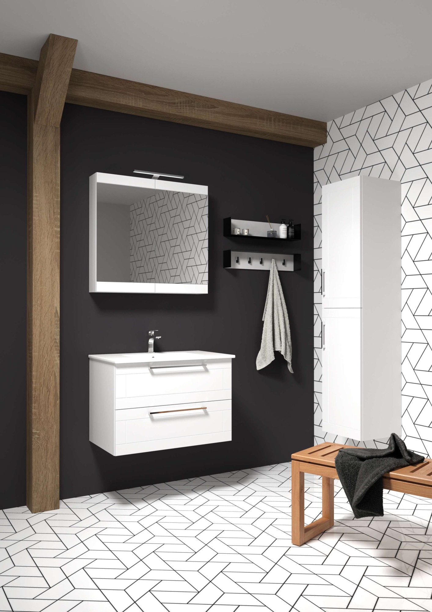 welltime Badezimmerspiegelschrank "Serena Retro", FSC-zertifiziertes Materi günstig online kaufen