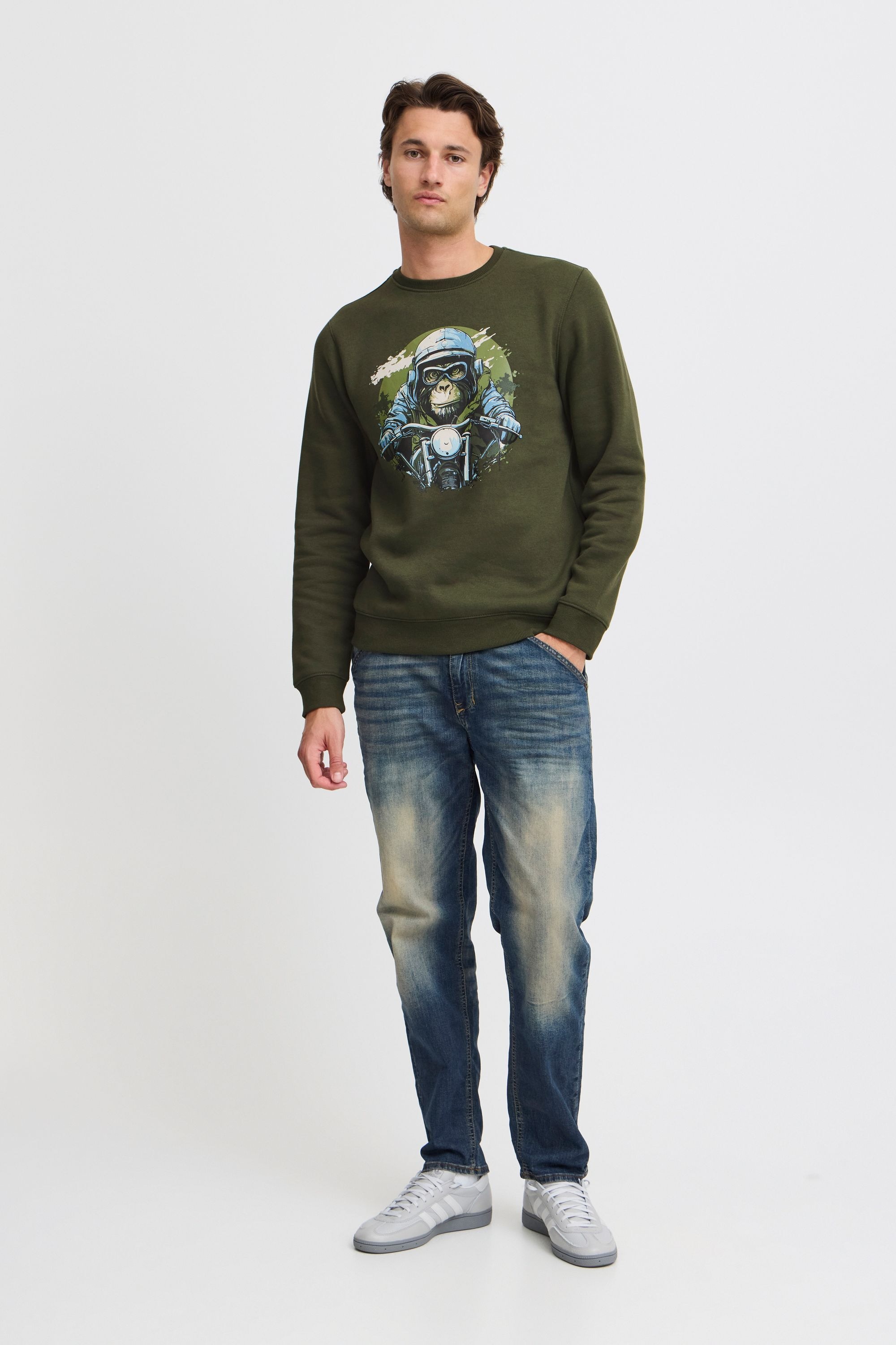 Thumbnail - Blend Rundhalspullover "BHSweatshirt" Lässiger Sweatpullover mit Print