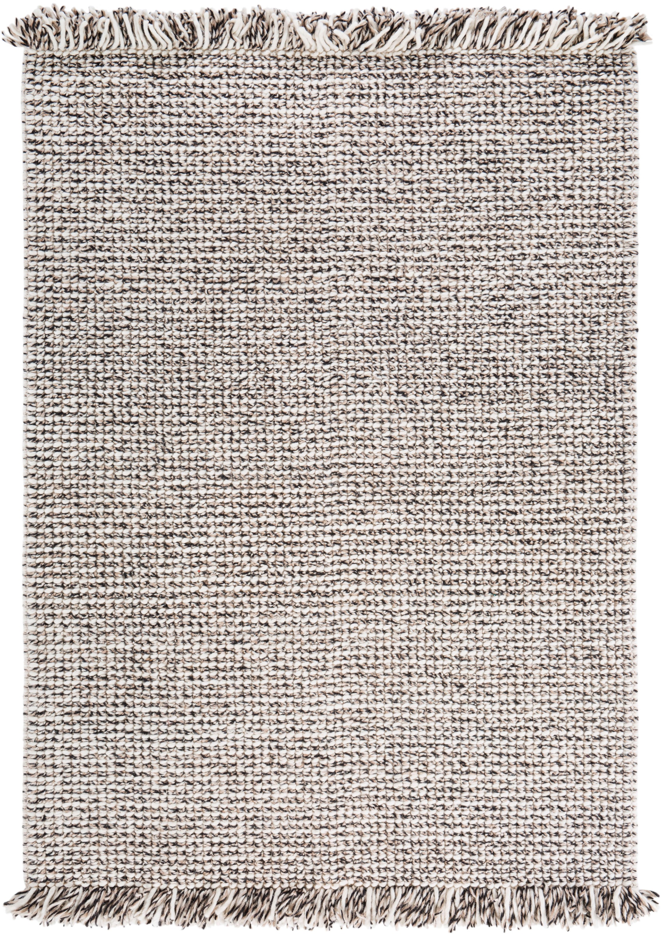 LUXOR living Wollteppich »Lasse«, rechteckig, 18 mm Höhe, Handweb Teppich, reine Wolle, handgewebt, meliert, mit Fransen