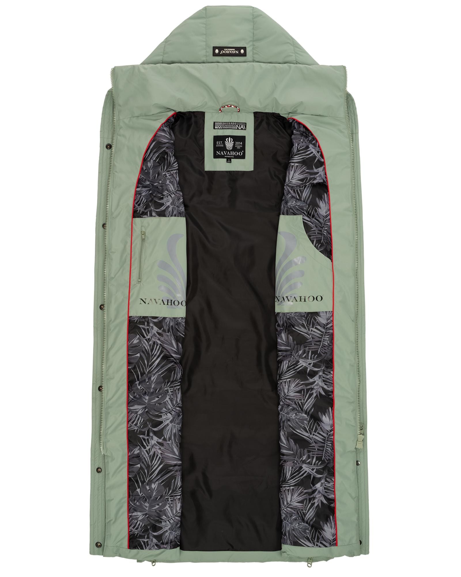 Navahoo Steppweste »Brezelchen«, Warme, lange Damen Outdoor-Weste mit Kapuze