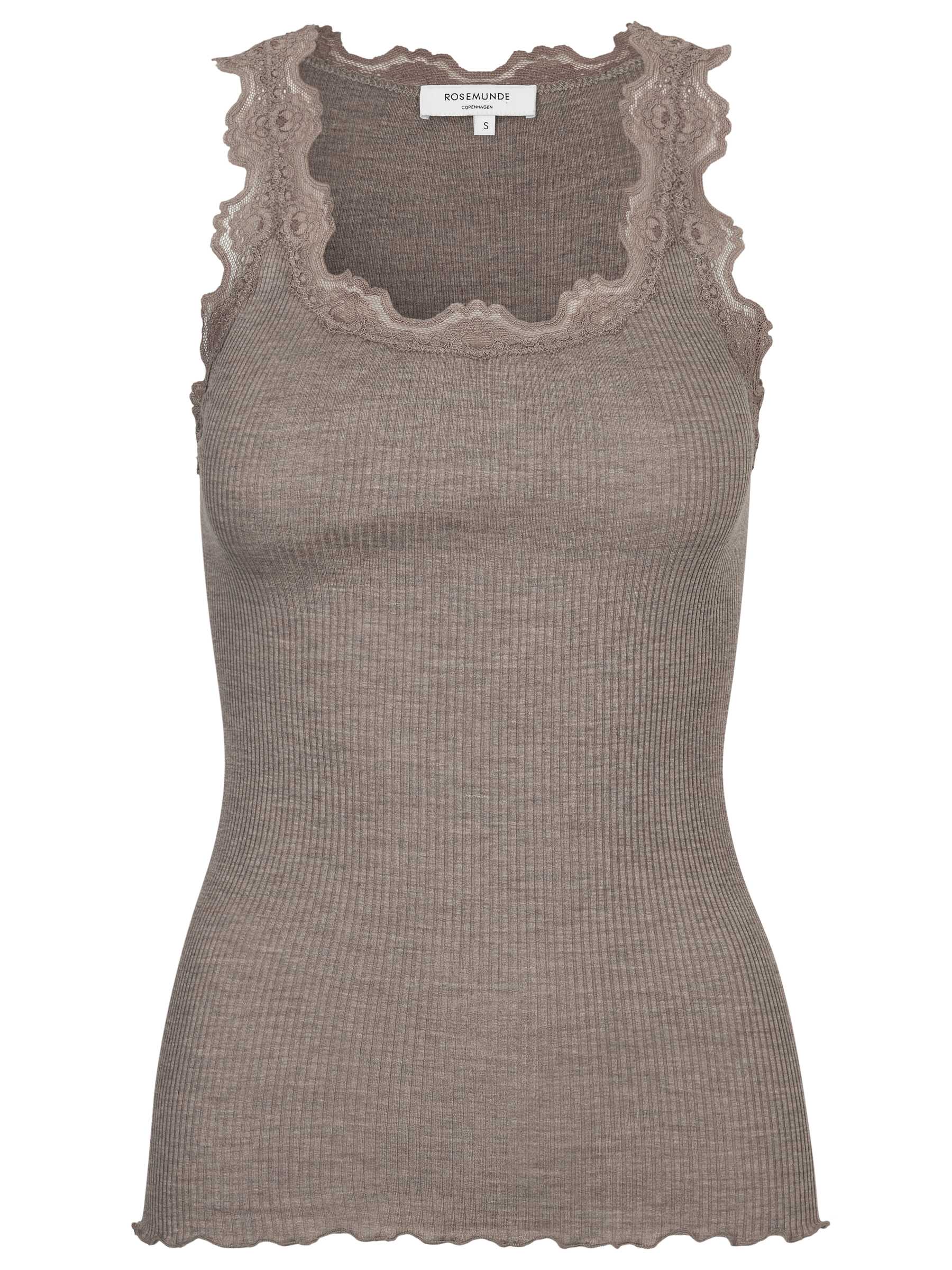 rosemunde Spitzentop "Babette Silk Top mit Seide" Vintage-Spitzenbesatz, mit Rundhalsausschnitt, hoher Seidenanteil