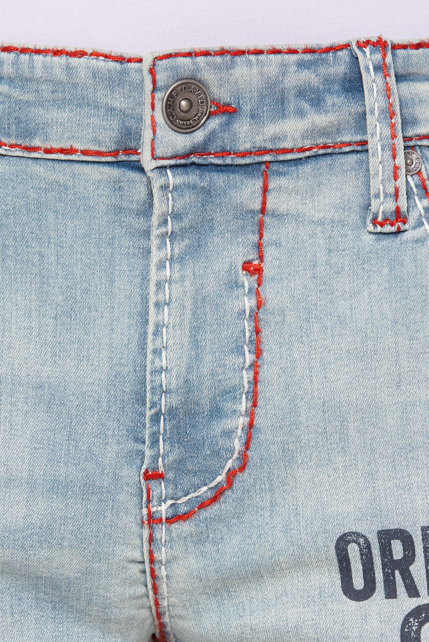 CAMP DAVID Jeansshorts, mit Turn-Up Saum
