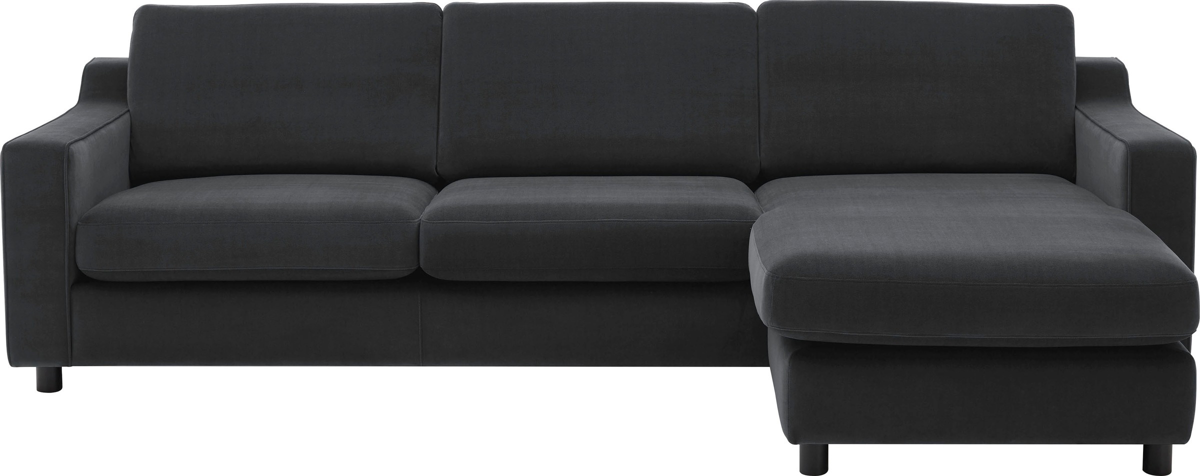 Thumbnail - ATLANTIC home collection Ecksofa "Luka L-Form" pflegeleichter Samtvelours