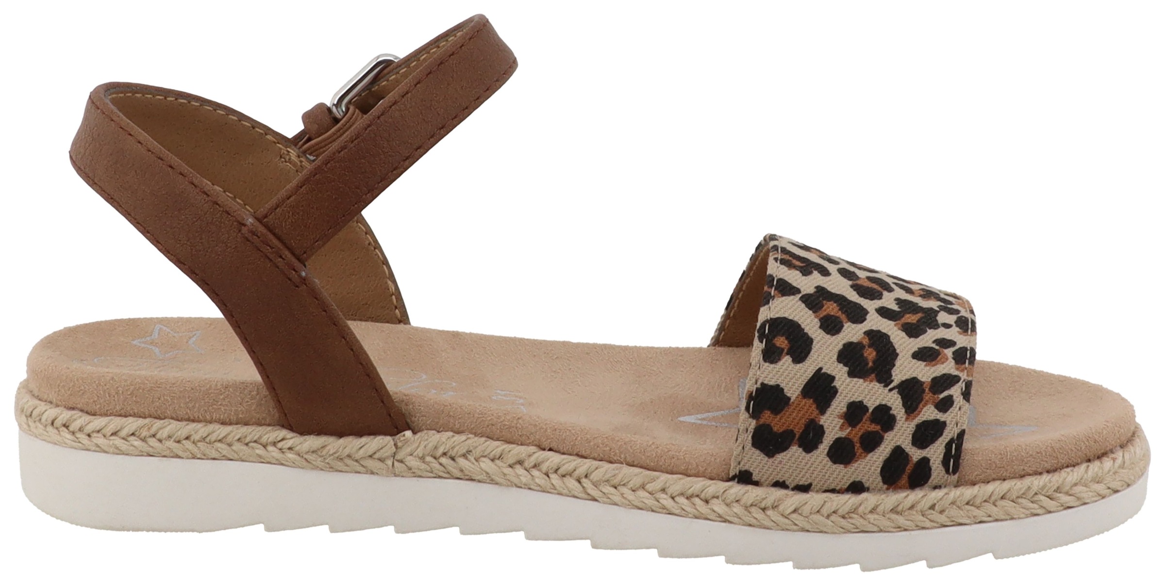 Riemchensandale TOM TAILOR "Resa", Mädchen, Gr. 34, cognac, leo, Lederimitat, Textil, Schuhe Riemchensandale, Sommerschuh, Sandalette im angesagten Animal-Look 3