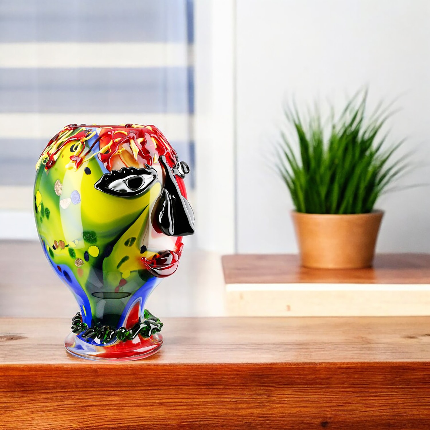 Casablanca by Gilde Tischvase »Gesichtsvaseb Andrew, mehrfarbig H.29 cm«, (1 St.)