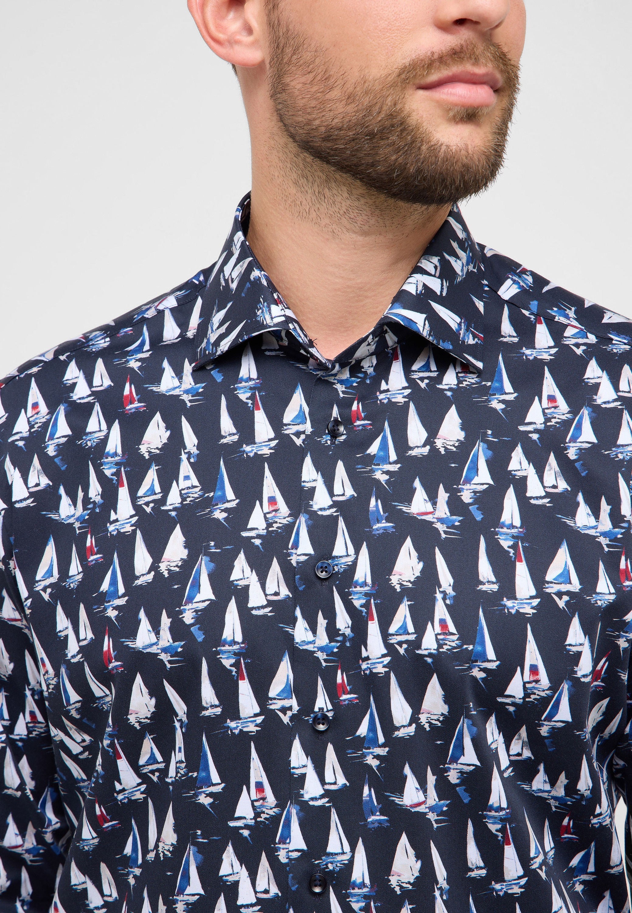 Thumbnail - Eterna Langarmhemd "COMFORT FIT" NON IRON (bügelfrei)