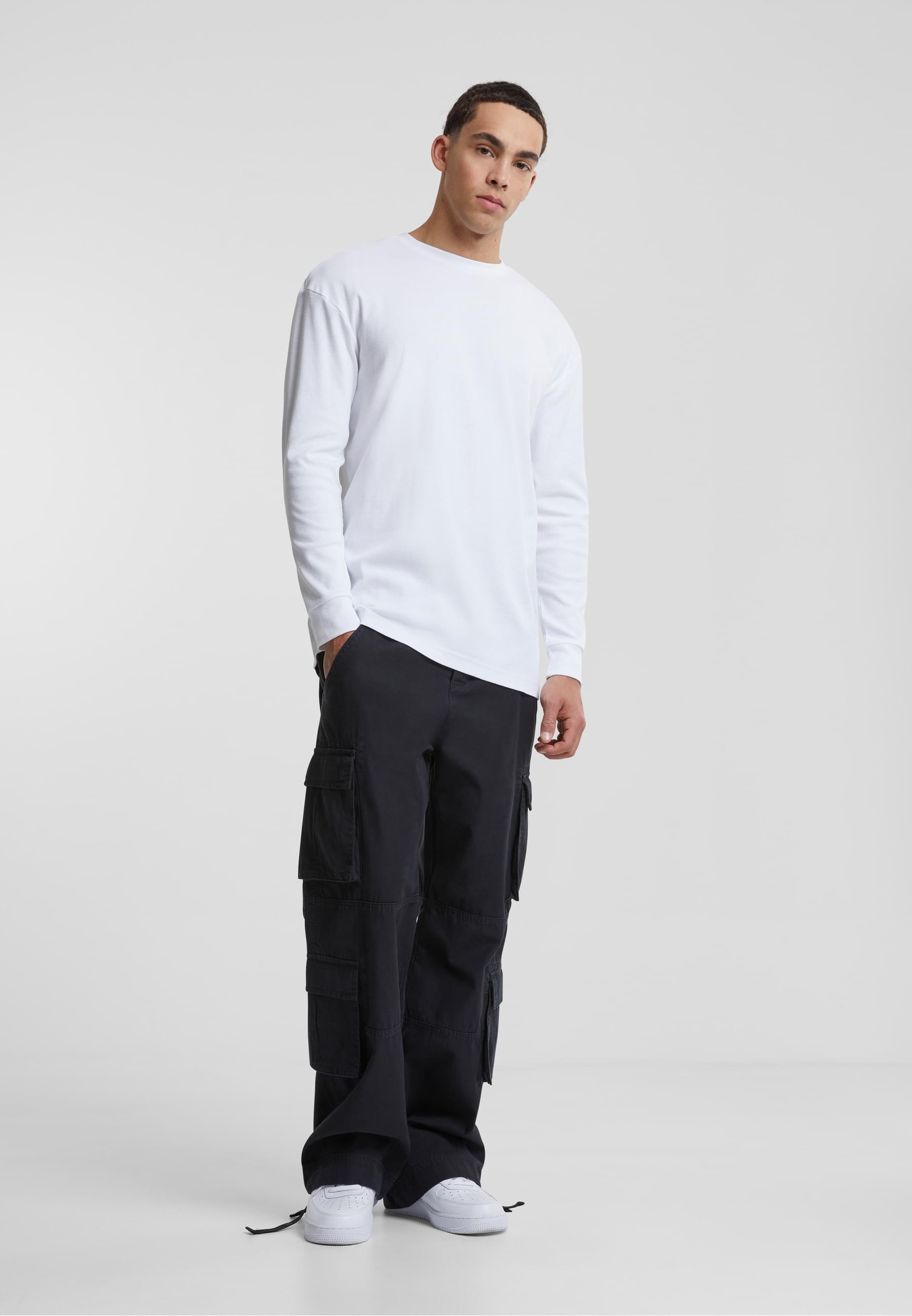 URBAN CLASSICS Longsleeve »Urban Classics Herren Organic Boxy Rib Longsleeve«, (1 tlg.)