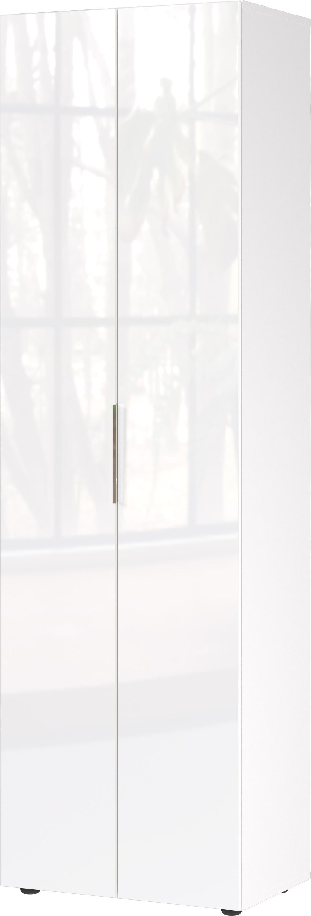 GERMANIA Garderobenschrank "Oakland mit Glasfront" Breite: 59cm, Türdämpfung,verstellb. Böden, Metallgriffe aus Chrom