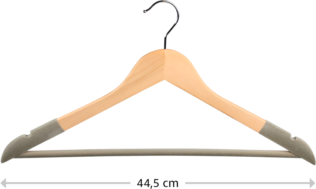KESPER® Kleiderbügel »Formkleiderbügel, 8er Set, FSC«, (Set, 8 tlg.), mit rutschfestem Hosensteg und praktischen Rockkerben