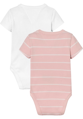 TOMMY HILFIGER Kurzarmbody »BABY RIB Glaustinukė 2 PA...