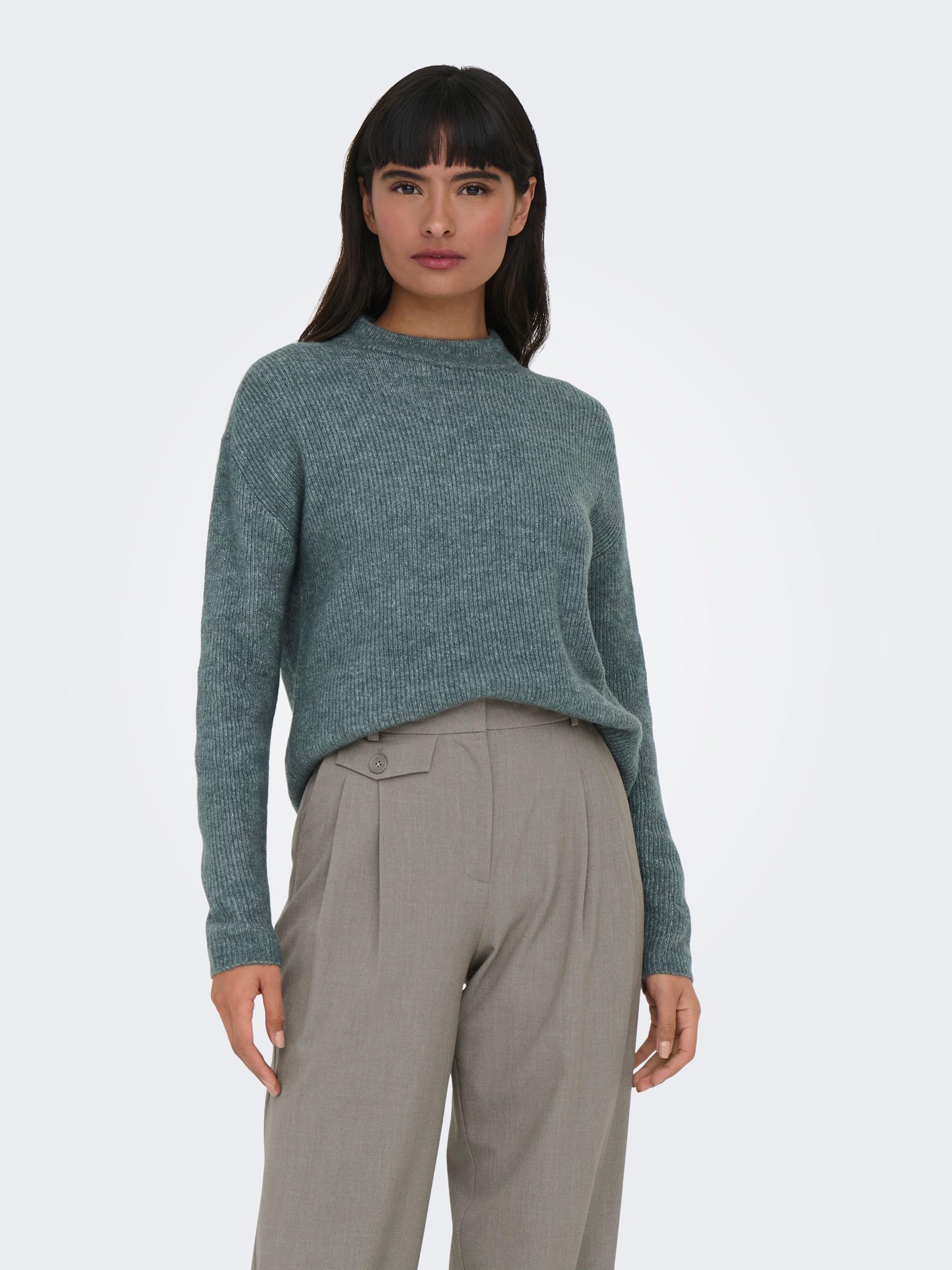 ONLY Strickpullover "ONLCAMILLA O-NECK L/S PULLOVER KNT" Materialmix, regul günstig online kaufen