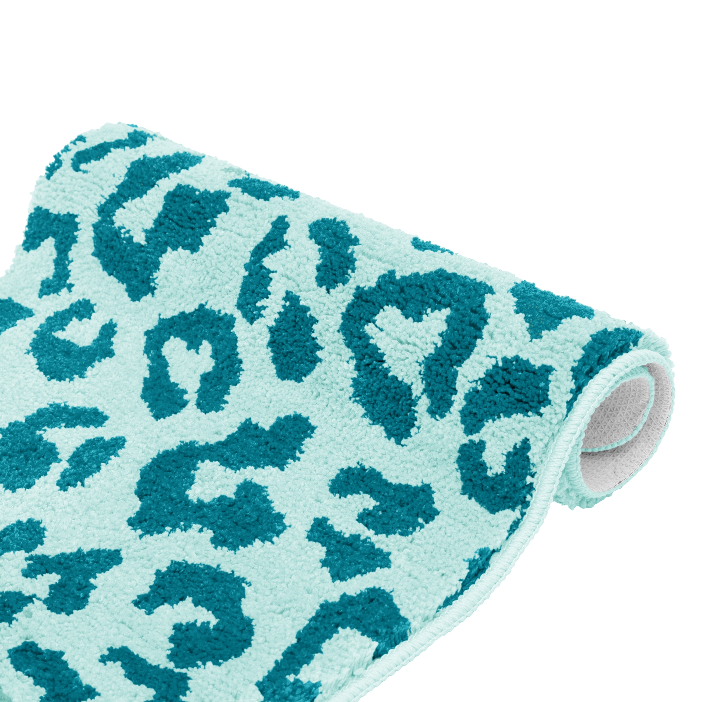 OTTO home Badematte »Anna Leo, Badvorleger, Badezimmer Teppich, Duschvorleger« Höhe 15 mm rutschhemmend beschichtet fußbodenheizungsgeeignet | schnell trocknend mit Animal Print, modernes Muster, Leo, weich