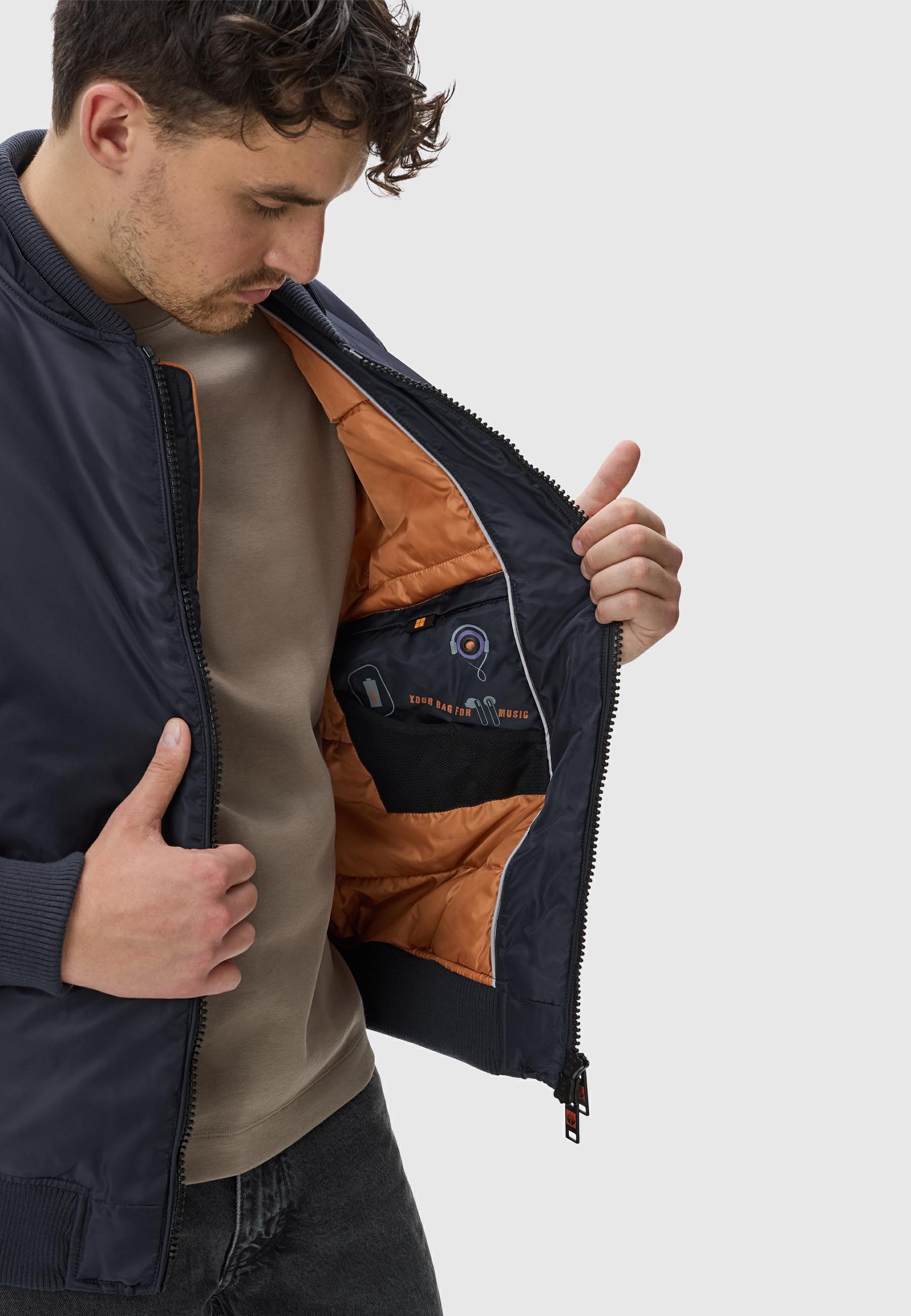 Stone Harbour Bomberjacke »Berkoo«, ohne Kapuze, Coole Herren Pilotenjacke mit praktischer Ärmeltasche