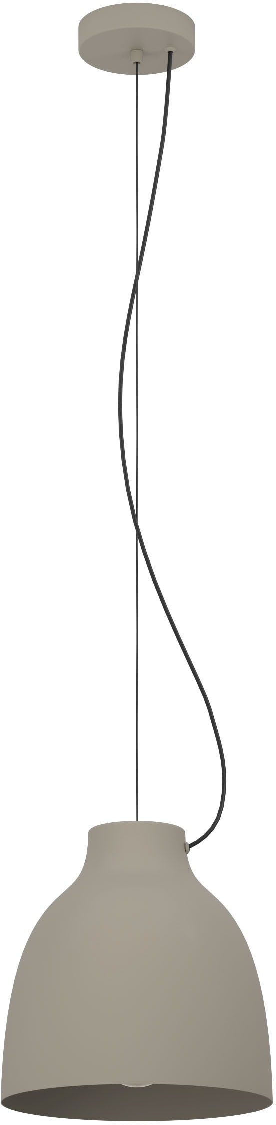 "EGLO Hängeleuchte ""CAMASCA"", grau (taupe), Ø 28 H: 110cm, 1 Stk., Leuchten, Hängeleuchte aus Stahl - exkl. E27 - 40W, Hängeleuchte"