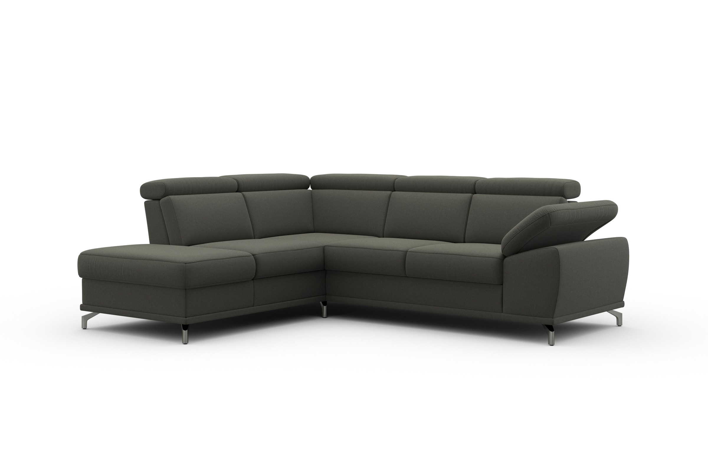 sit&more Ecksofa »Cabrio L-Form, B: 274 cm, mit Sitztiefen-, Arm- & Kopfteilverstellung« 3 Nierenkissen, Federkern, optional Bettfunktion und Stauraum
