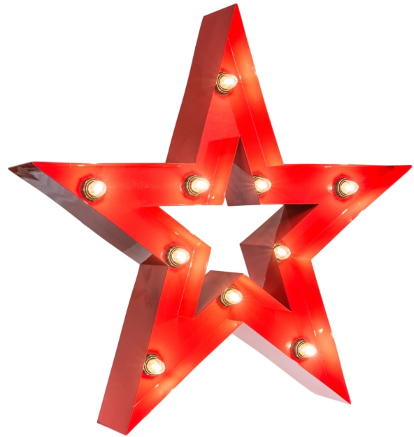 Dekolicht »Star«, 10 flammig, Leuchtmittel E14 | ohne Leuchtmittel, Wandlampe,...