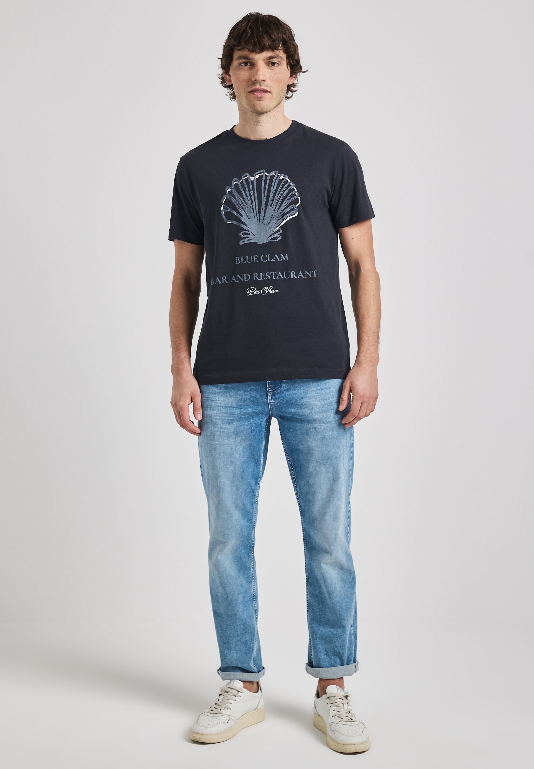STREET ONE MEN T-Shirt, aus reiner Baumwolle