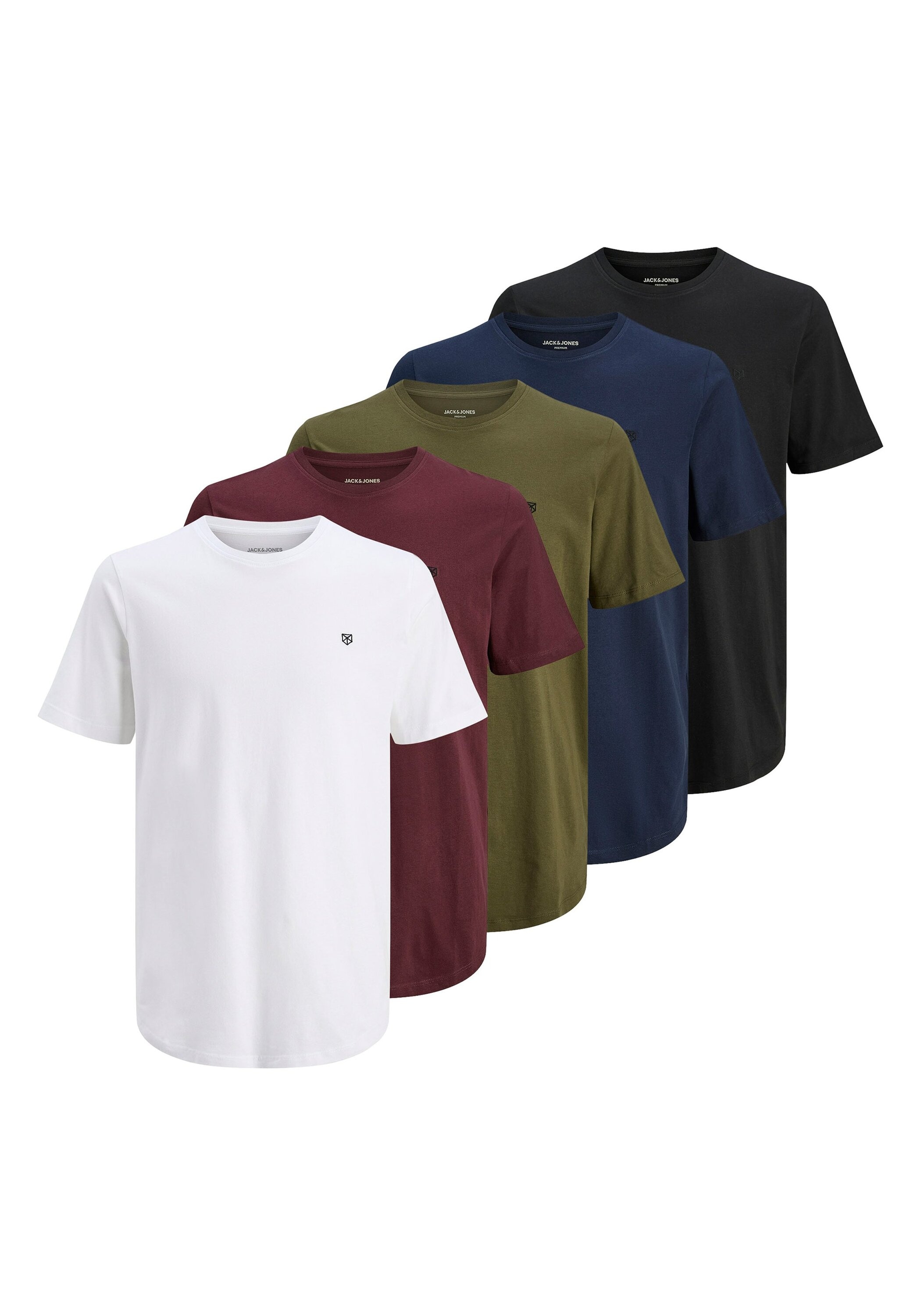 Jack & Jones T-Shirt "T-Shirt JPRBLABRODY TEE CREW NECK 5PK 5er Pack" 5 tlg günstig online kaufen
