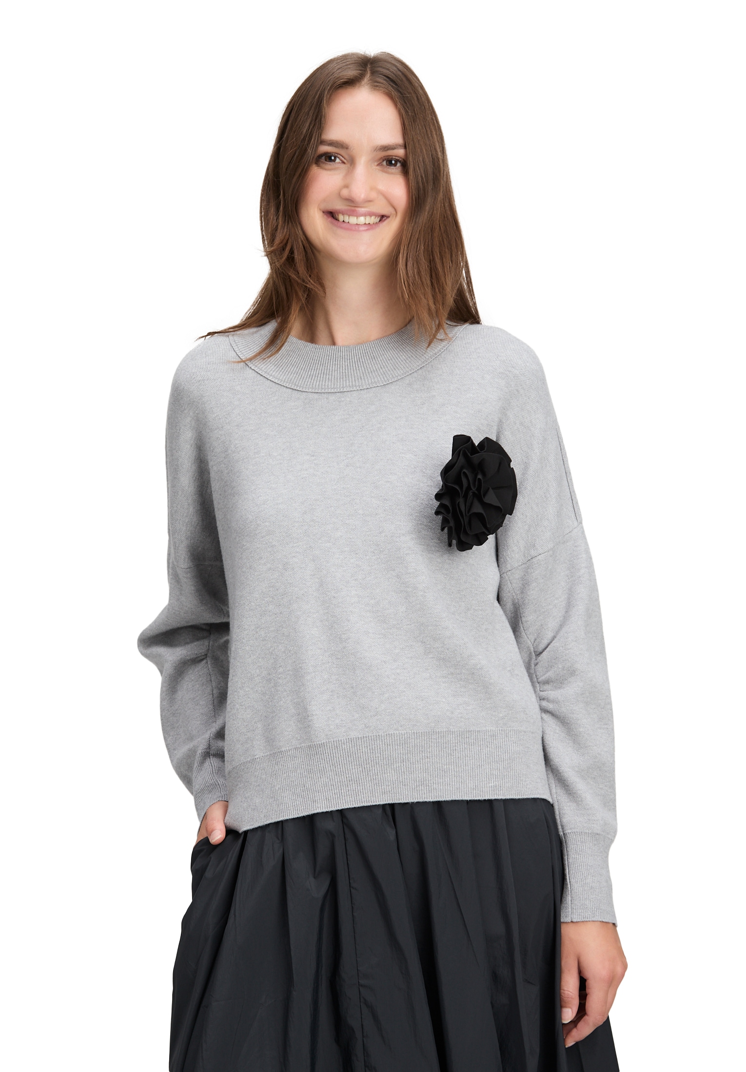 Cartoon Strickpullover "Damen mit Rundhalsausschnitt", 1 Stk. günstig online kaufen