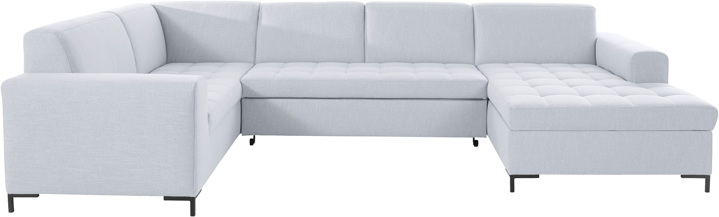 OTTO products Wohnlandschaft »Grazzo U-Form«, hochwertige Stoffe aus recyceltem Material, Steppung im Sitzbereich