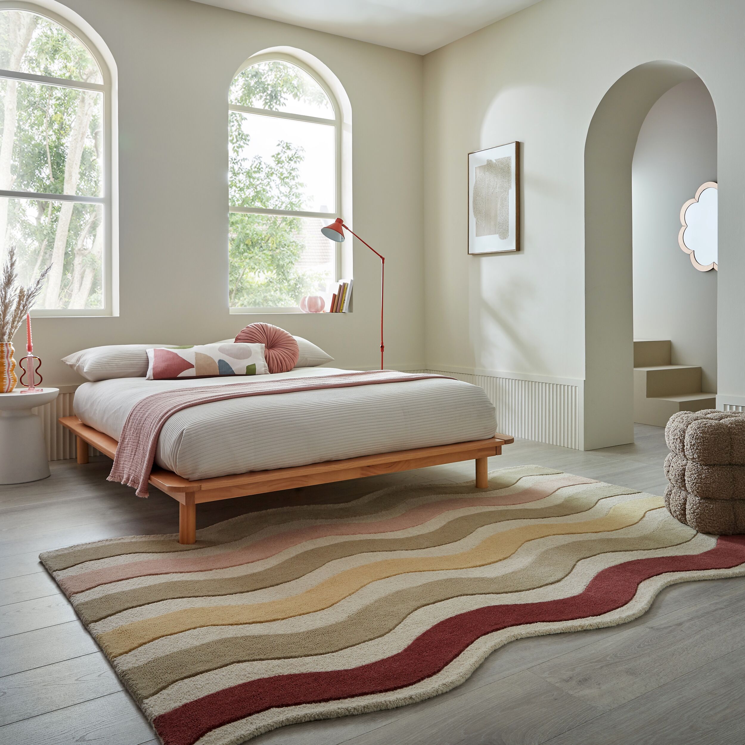 FLAIR RUGS Wollteppich "CASCADE auch als Läufer" rechteckig 7 mm Höhe aus 100% Wolle, Organisches Design, handgetuftet