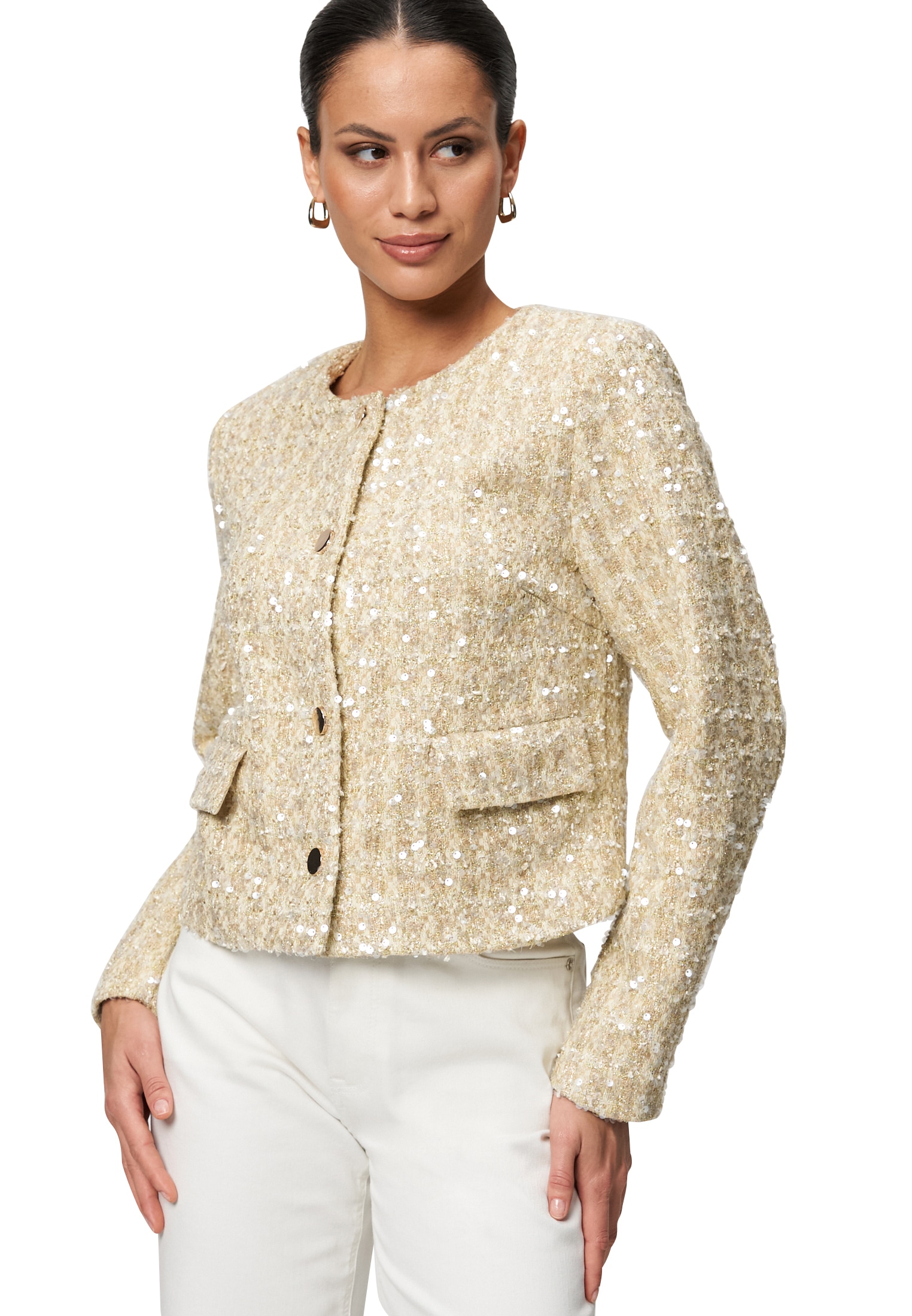 Zero Jackenblazer "zero Damen Blazer mit Pailletten", Knopfleiste günstig online kaufen