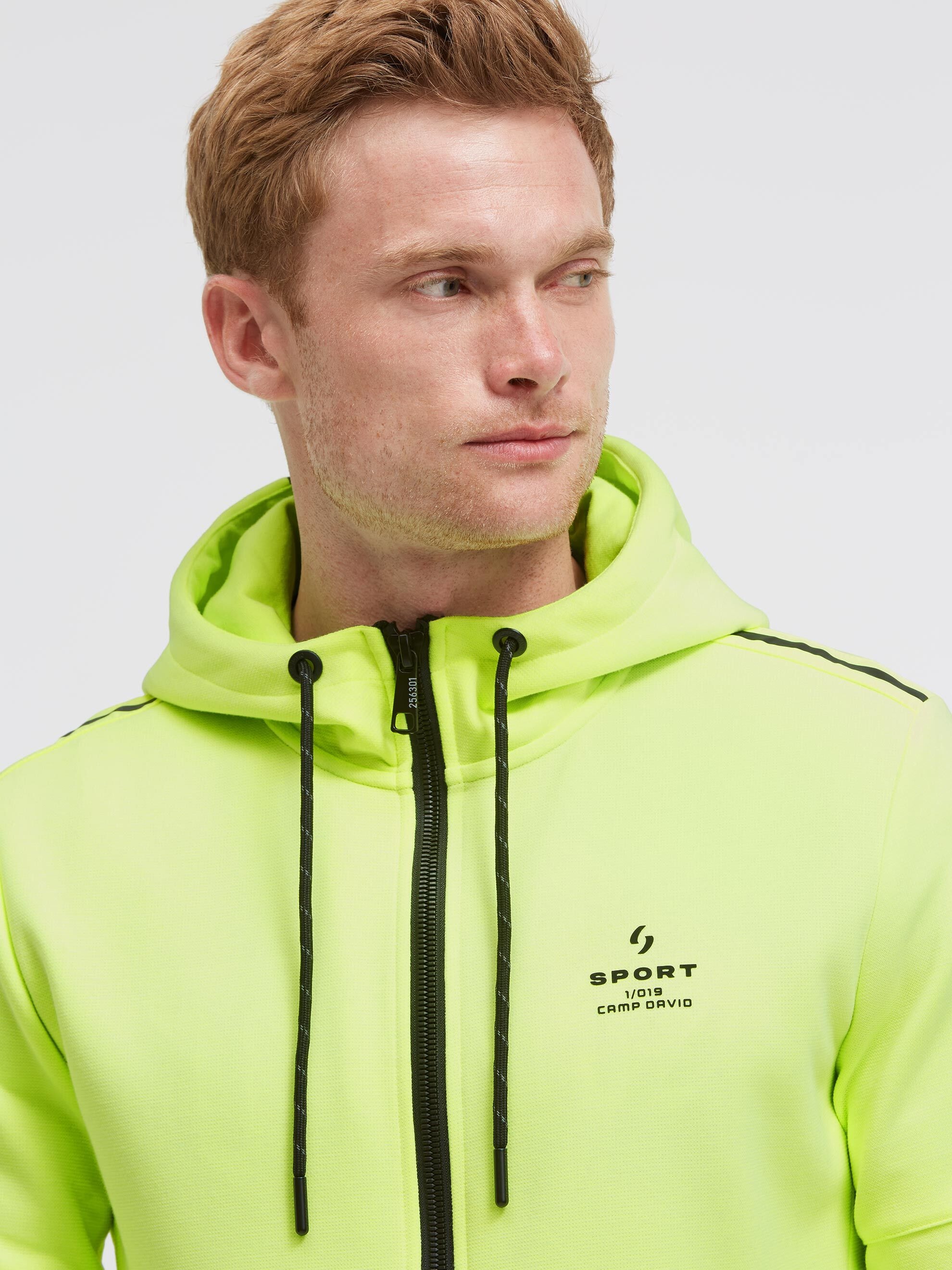 CAMP DAVID Kapuzensweatjacke mit Reißverschlusstaschen