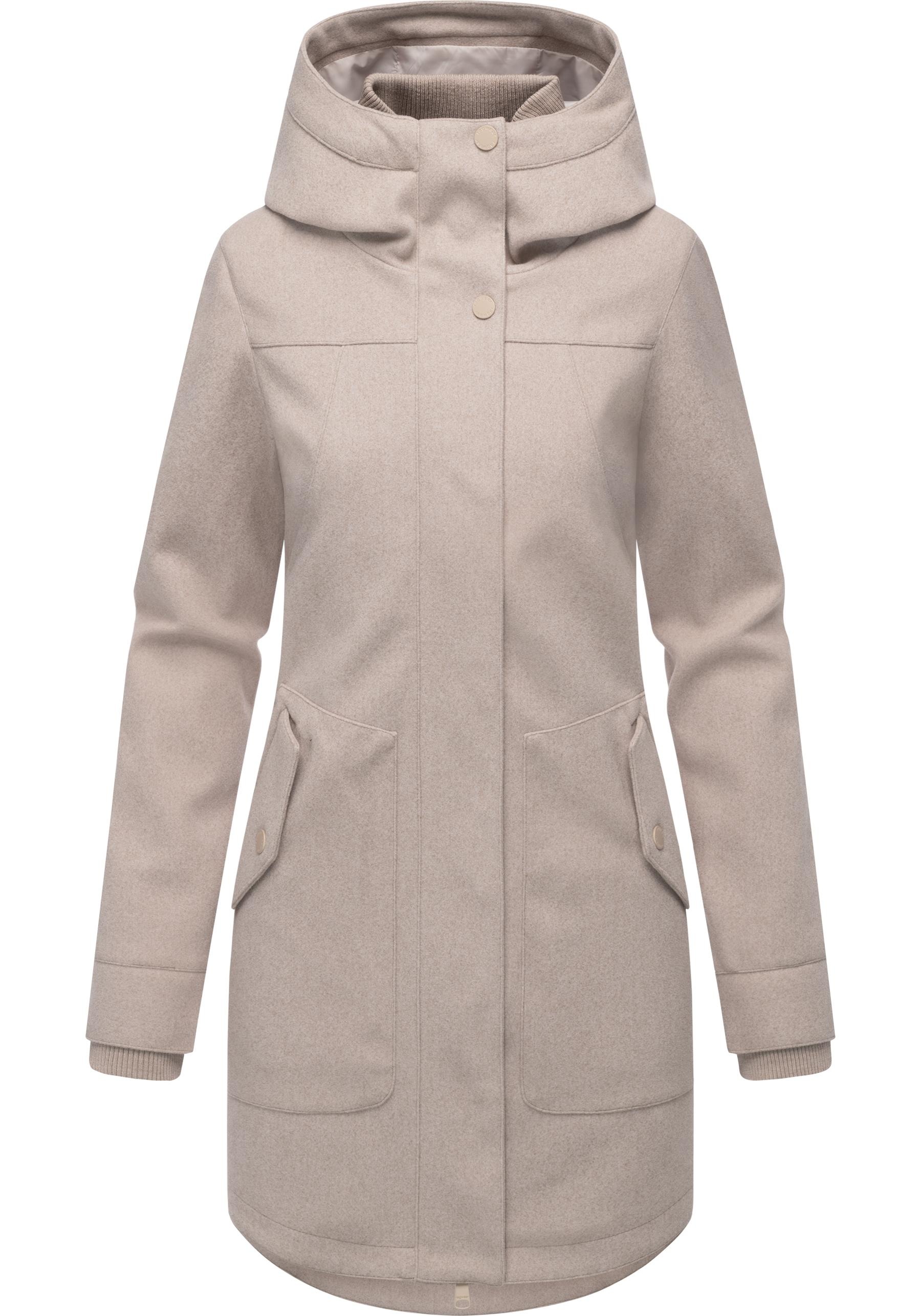 Ragwear Wollmantel "Janesha Coat", Mantel in Wolloptik mit Kapuze günstig online kaufen