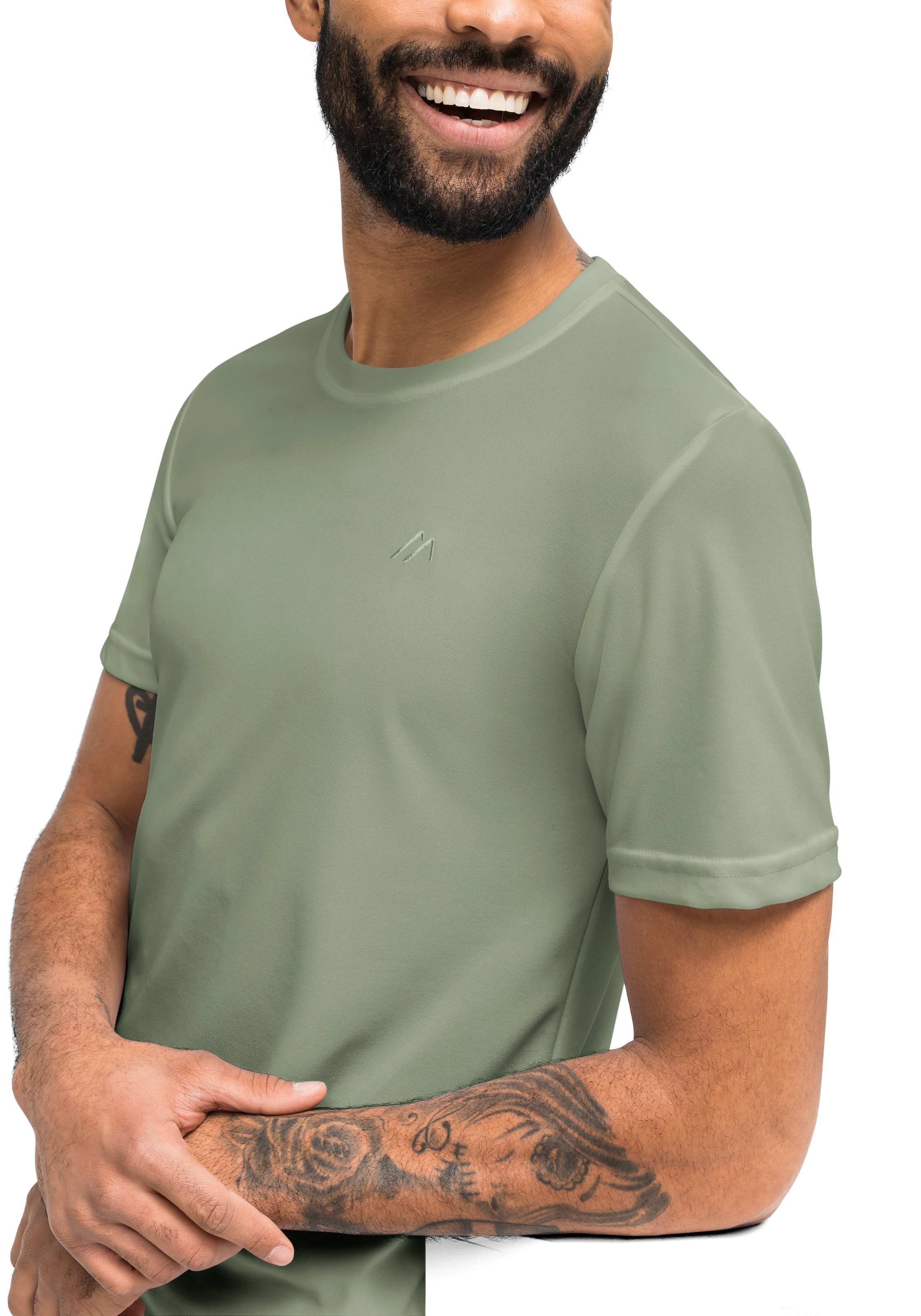 Maier Sports Funktionsshirt »Walter«, Herren T-Shirt, rundhals pique Outdoorshirt, schnelltrocknend