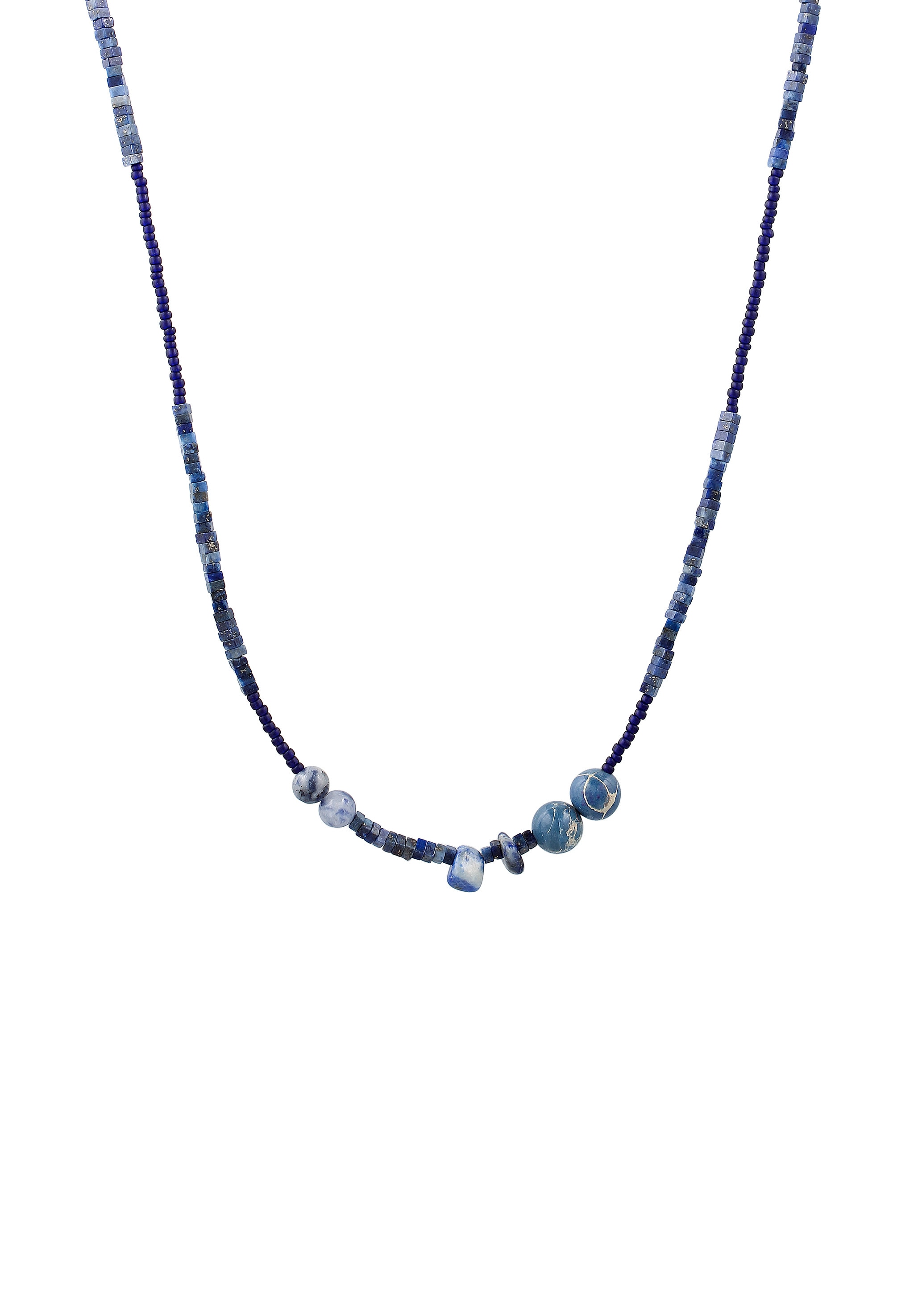 HAZE & GLORY Silberkette »Halskette Lapis Lazuli Blau 925 Sterling Silber«