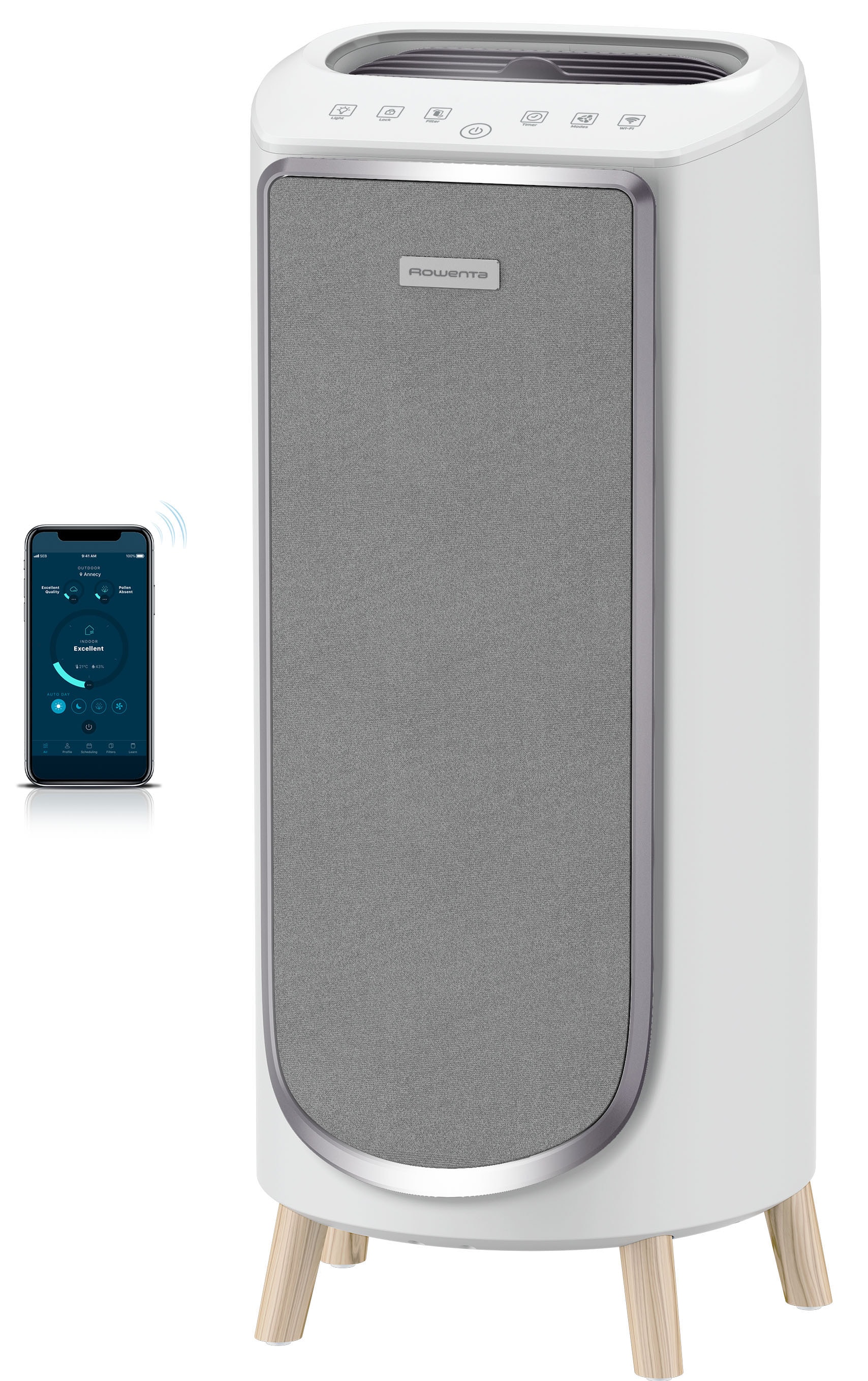 Rowenta Luftreiniger "PU6180 Intense Pure Air Home Connect" für 36 qm Räume günstig online kaufen